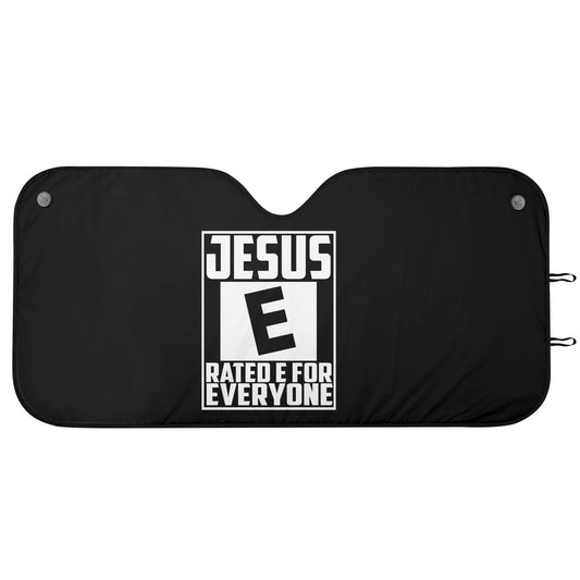 Jesus Rated E For Everyone Car Sunshade Christian Car Accessories