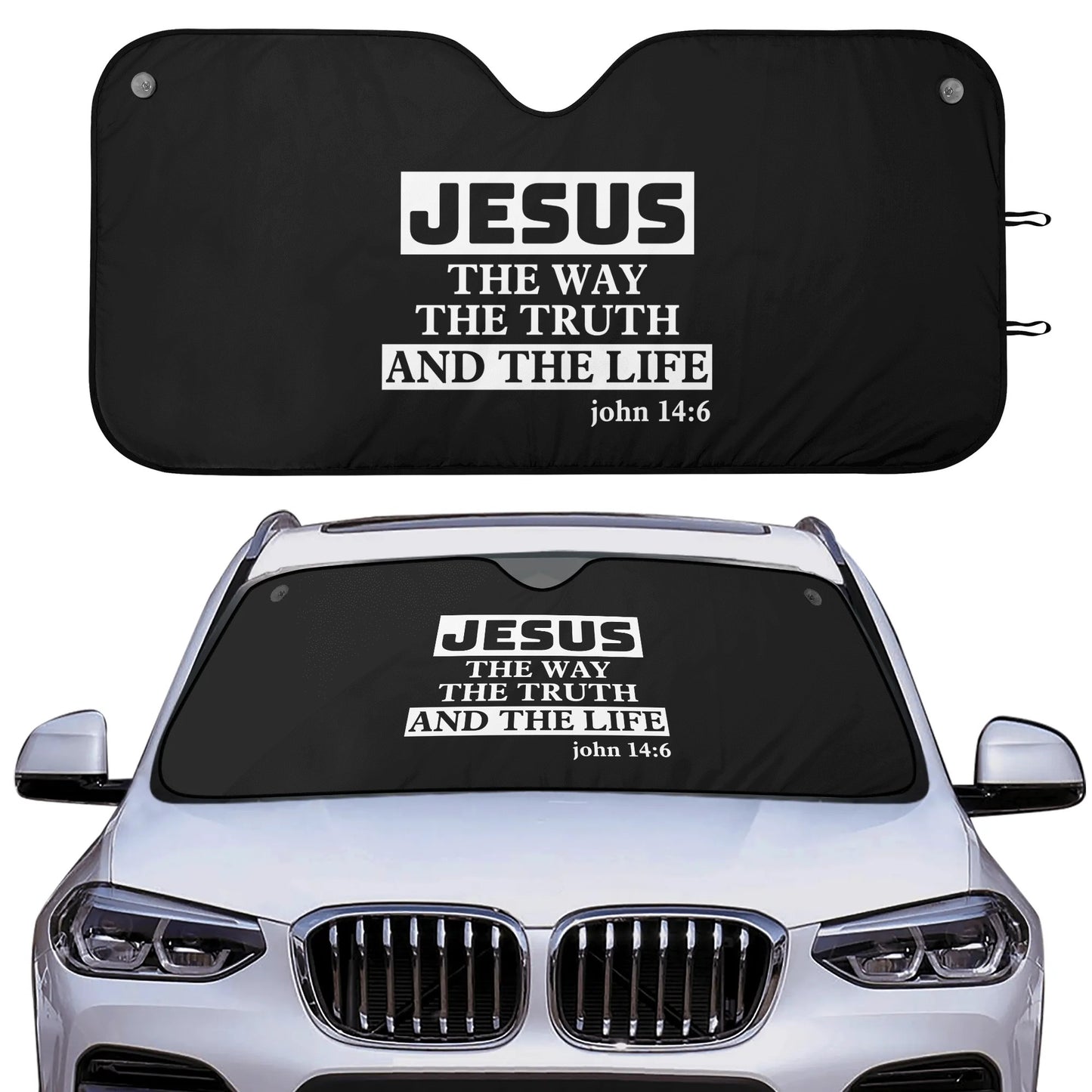 Jesus The Way The Truth And The Life Car Sunshade Christian Car Accessories