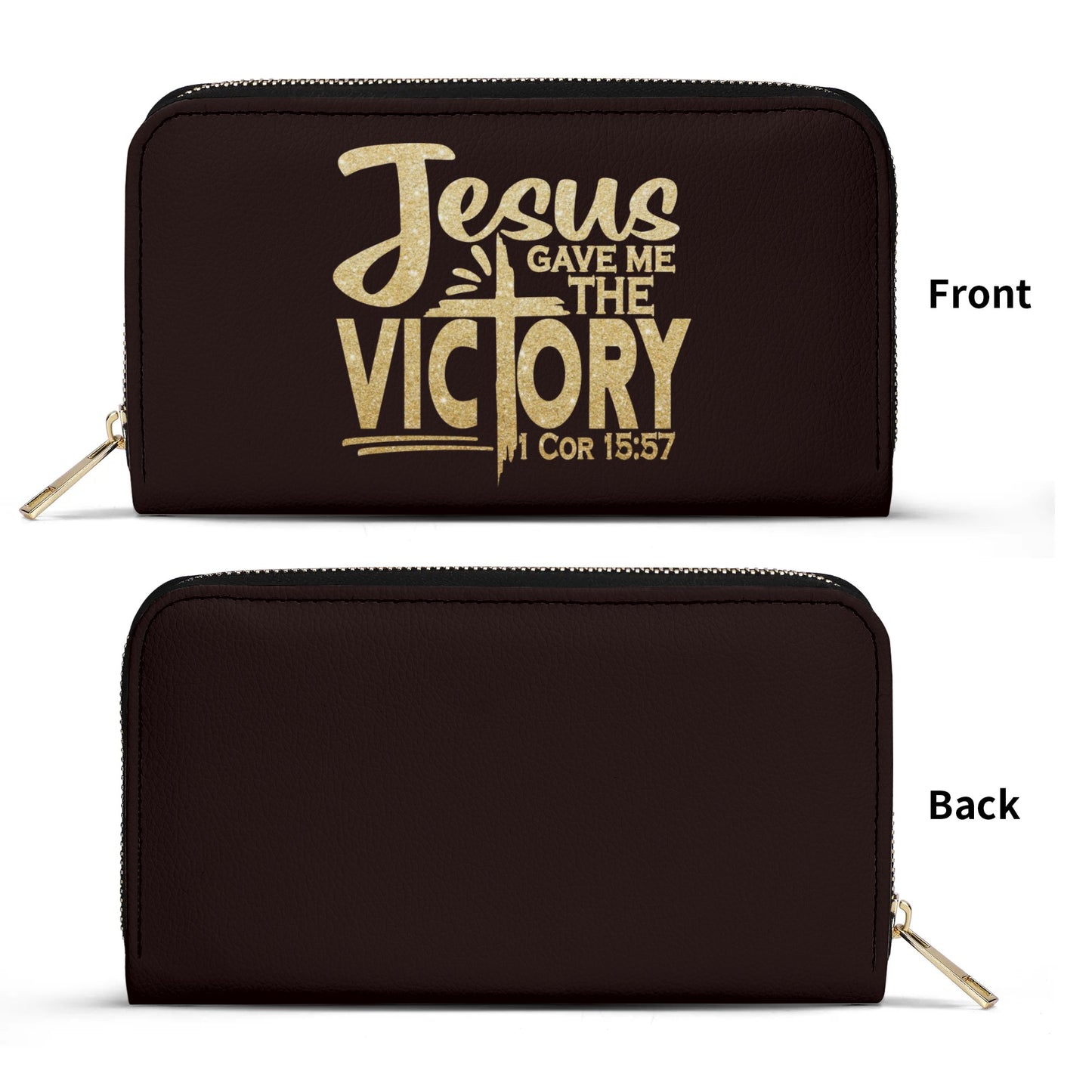 Jesus Gave Me The Victory PU Leather Womens Christian Wallet