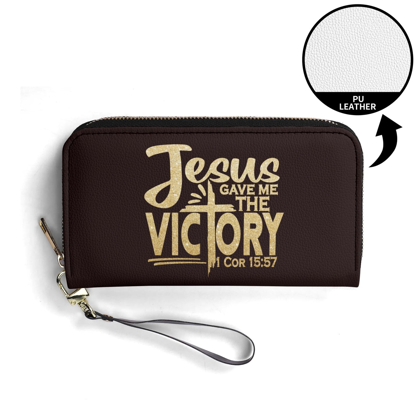 Jesus Gave Me The Victory PU Leather Womens Christian Wallet