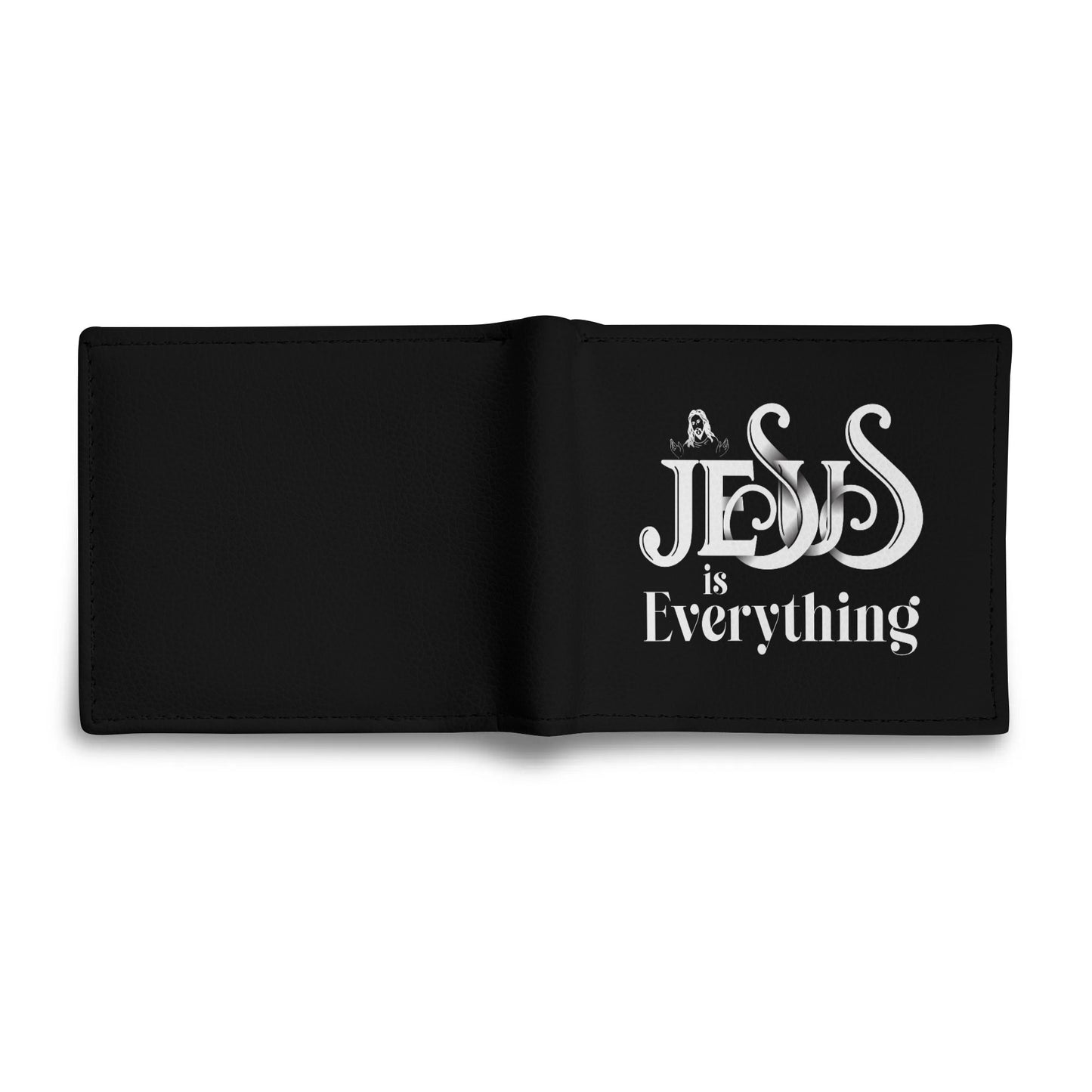 Jesus Is Everything Mens Minimalist PU Leather Christian Wallet