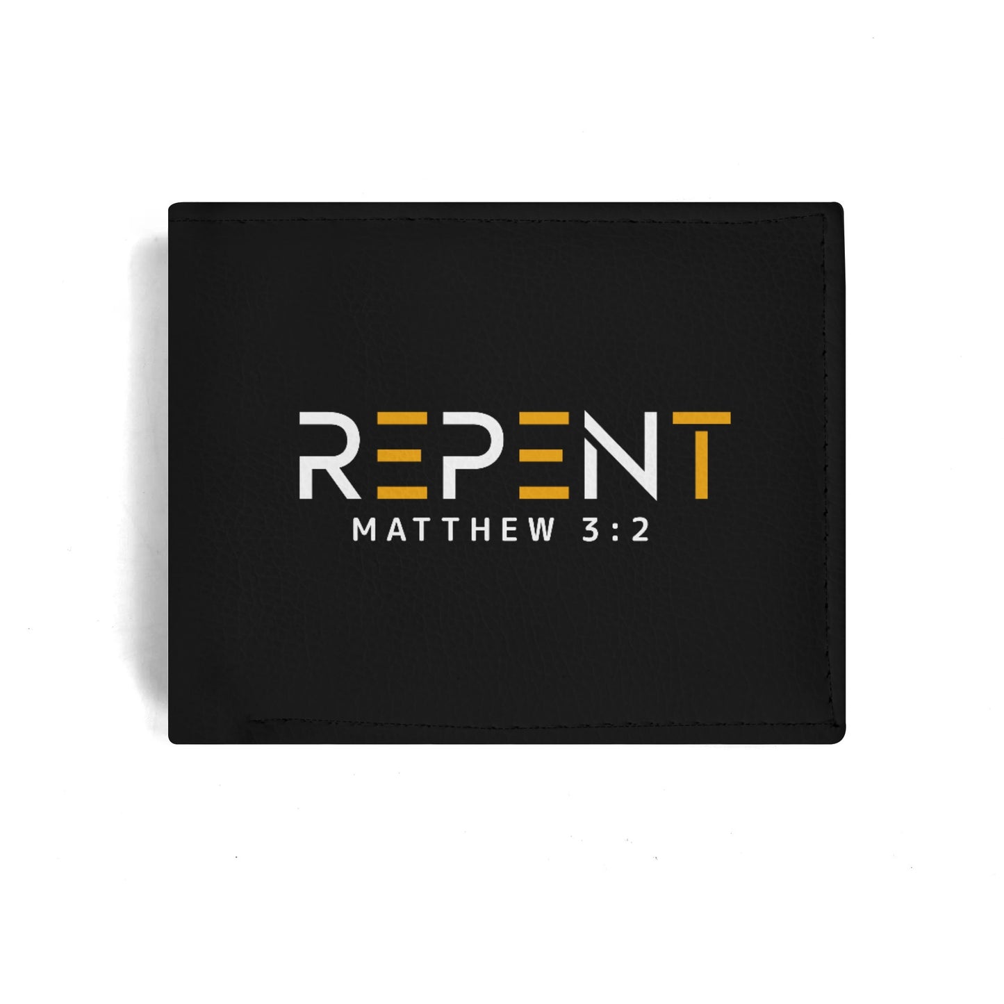 Repent Mens Minimalist PU Leather Christian Wallet