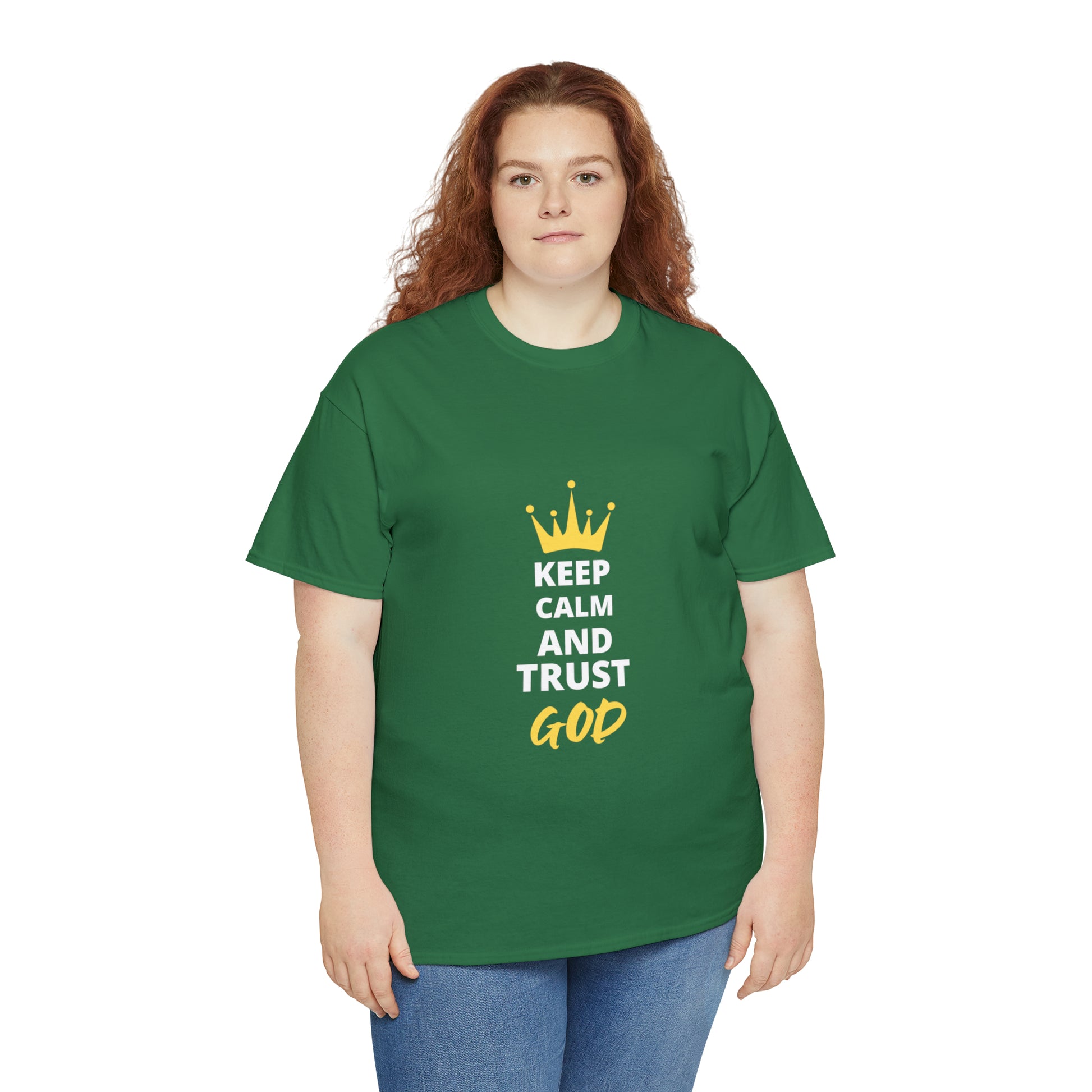 Keep Calm And Trust God Unisex Heavy Cotton Tee Printify