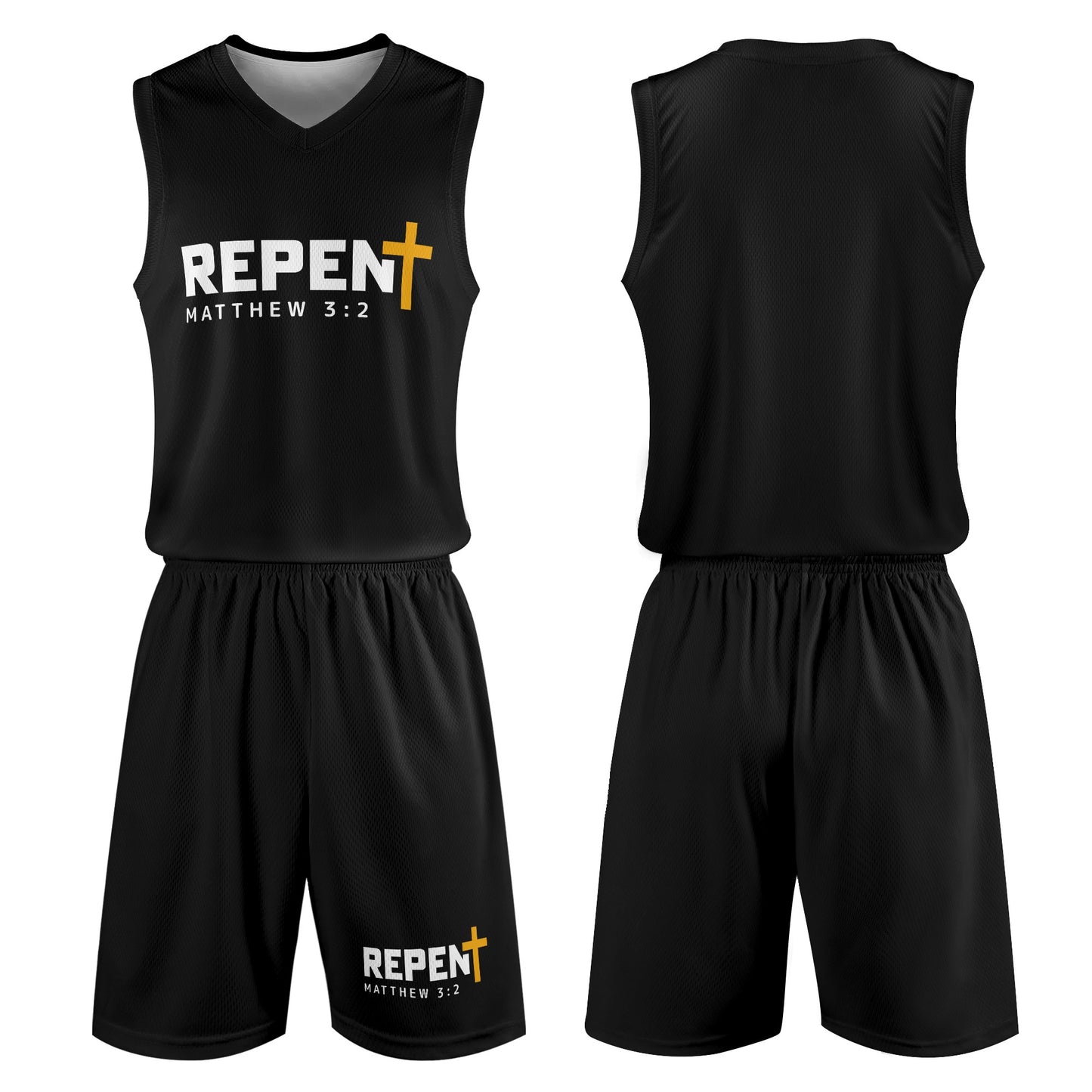 Matthew 3:2 Repent Mens Summer Christian Casual Outfit