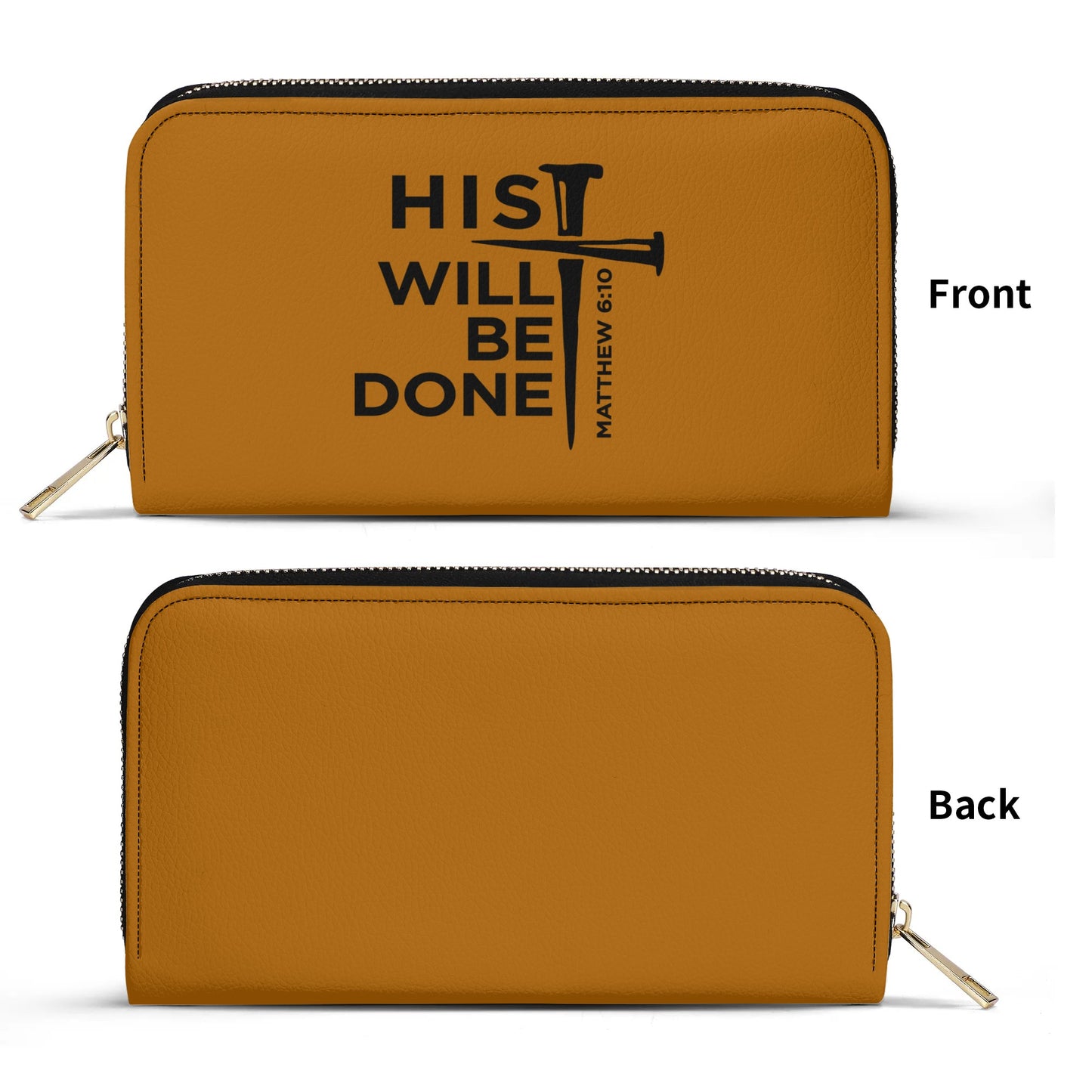His Will Be Done PU Leather Womens Christian Wallet