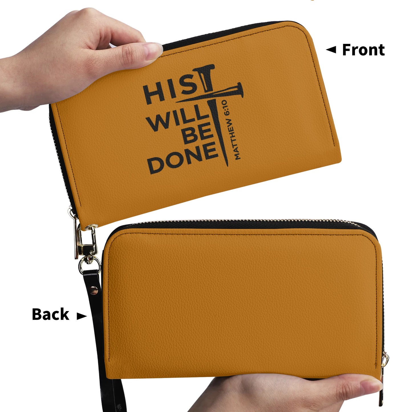 His Will Be Done PU Leather Womens Christian Wallet