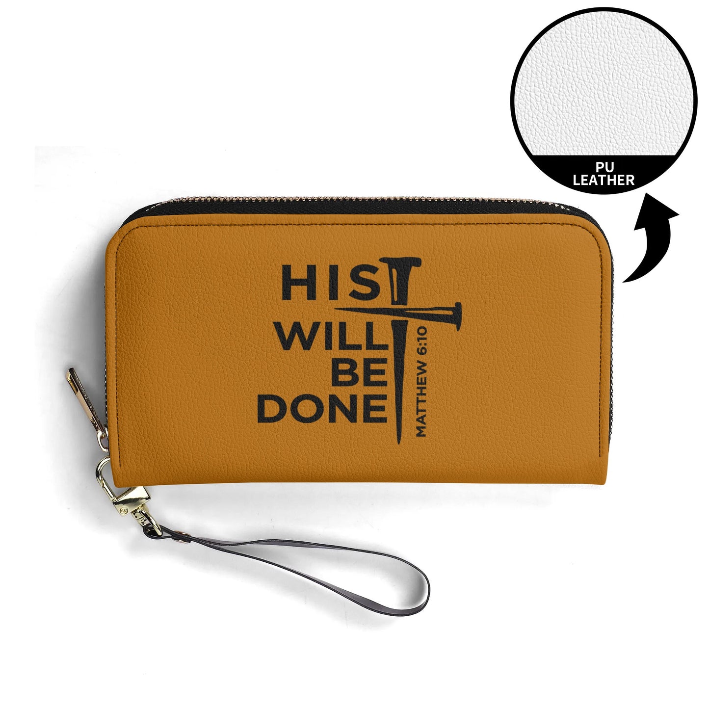 His Will Be Done PU Leather Womens Christian Wallet