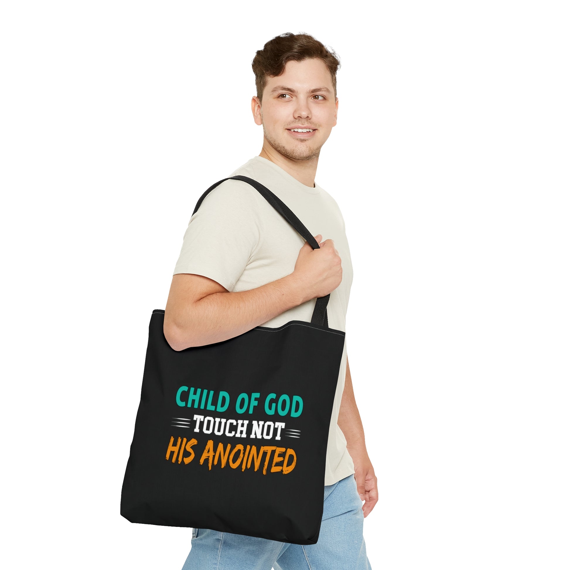 Child Of God Touch Not His Anointed Christian Tote Bag Printify