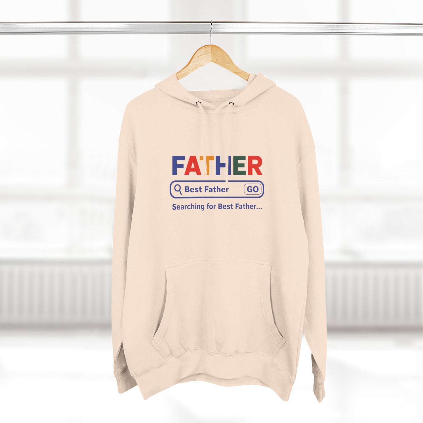 Father's Day Three - Panel Fleece Hoodie, Gift for Dad, Best Father Hoodie, Personalized Father Sweatshirt, Cute Dad Attire - ClaimedbyGodDesigns