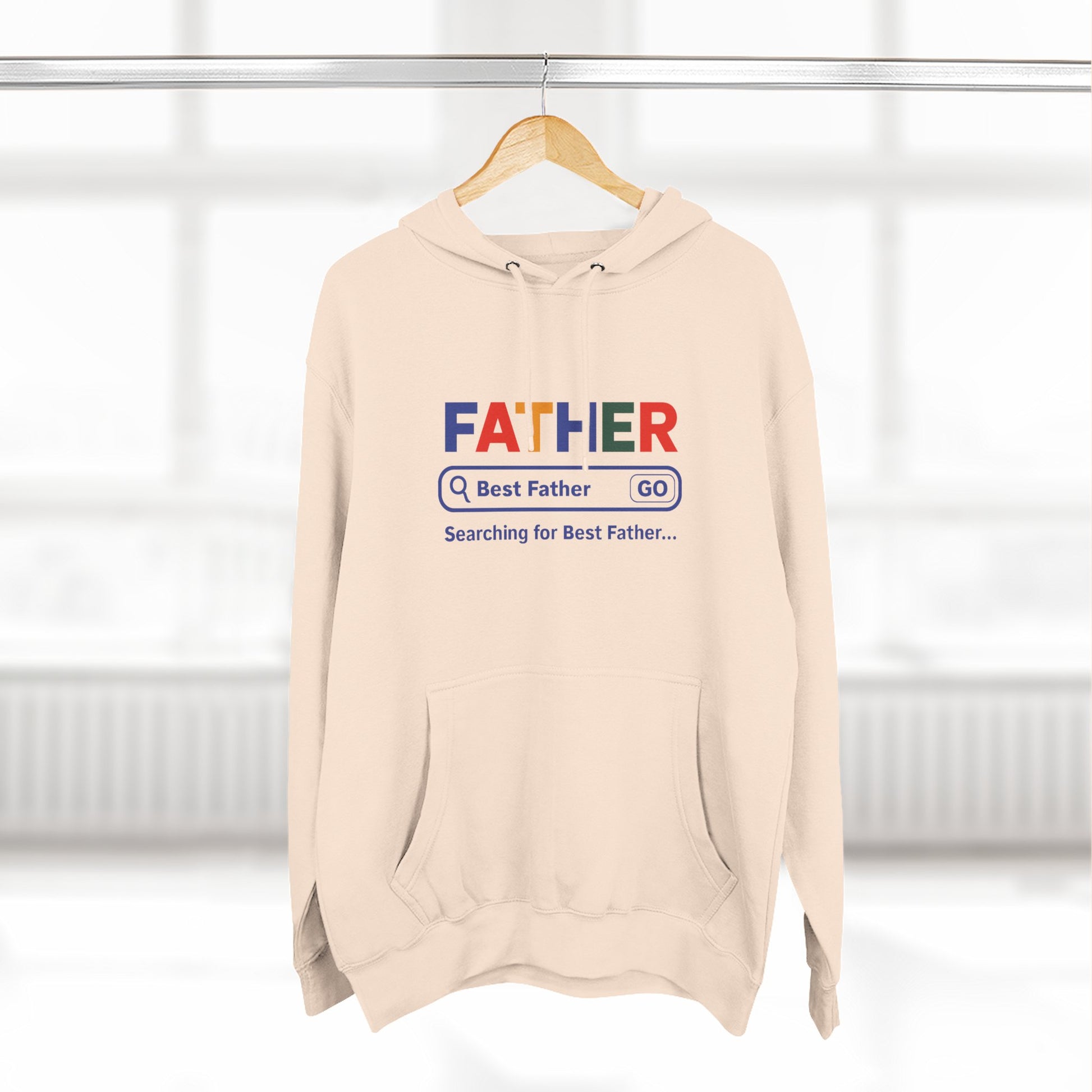 Father's Day Three - Panel Fleece Hoodie, Gift for Dad, Best Father Hoodie, Personalized Father Sweatshirt, Cute Dad Attire - ClaimedbyGodDesigns