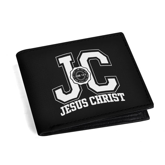 JC Jesus Christ Mens Minimalist PU Leather Christian Wallet