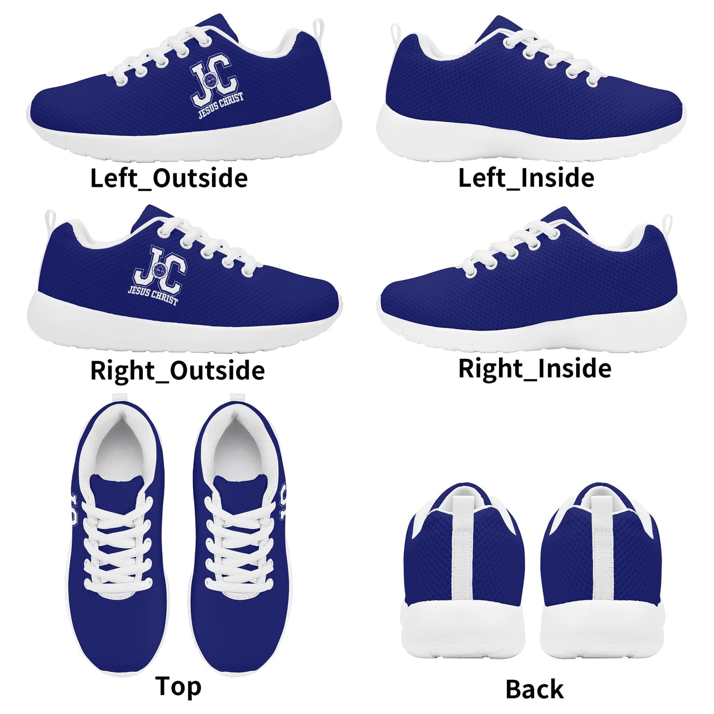 JC Jesus Christ Kids Lace-up Athletic Christian Sneakers