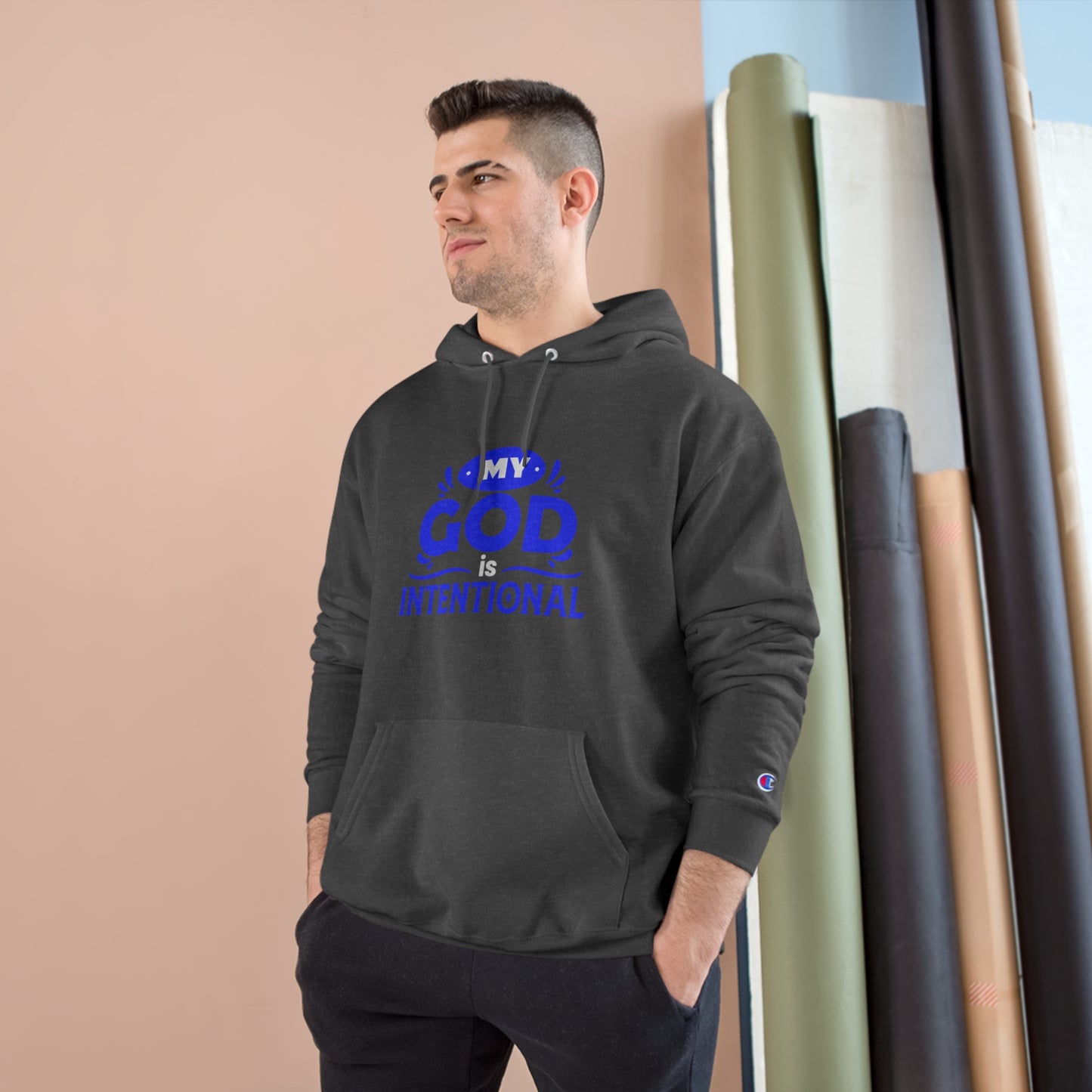 My God Is Intentional Unisex Champion Hoodie