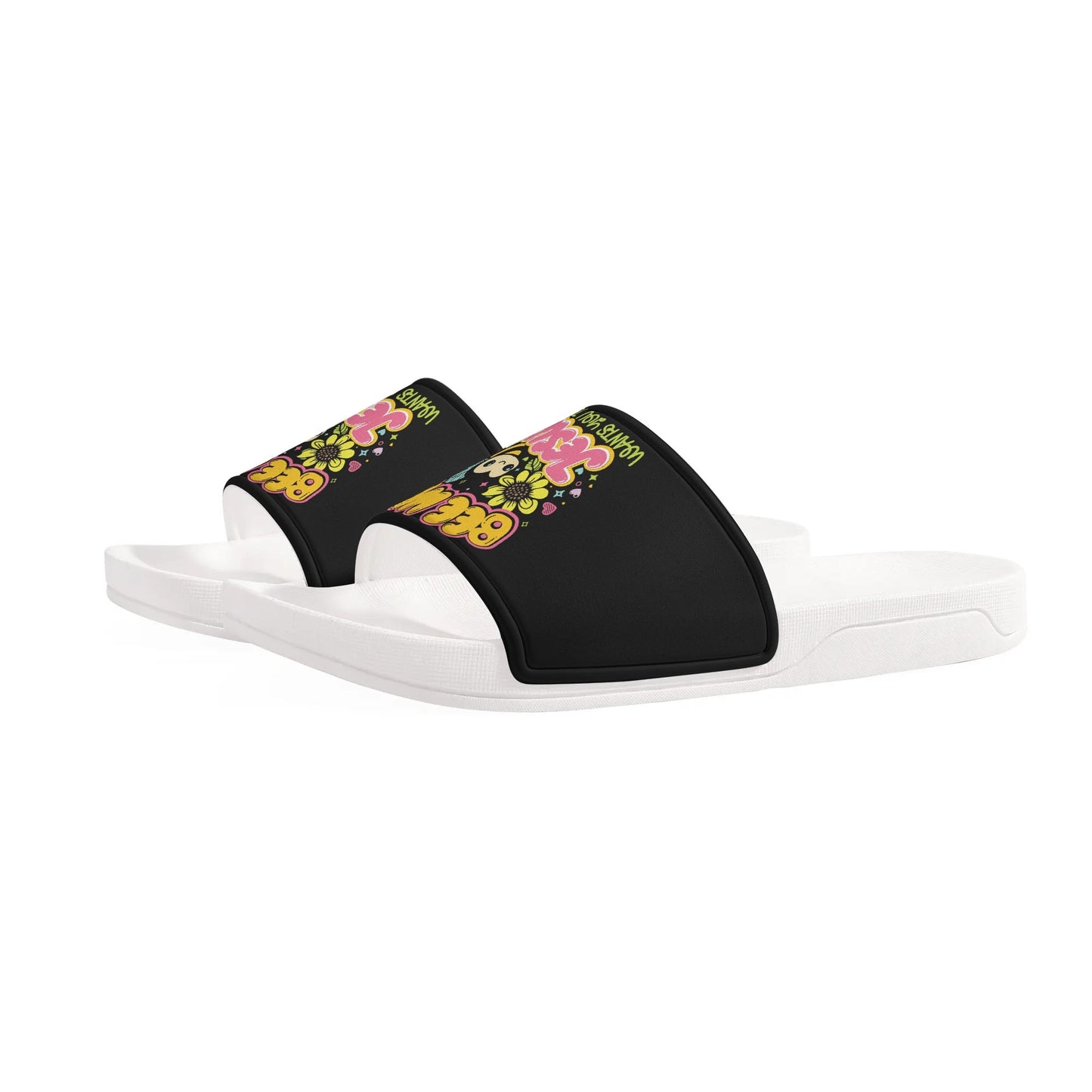 Bee Who Jesus Wants You To Be Kids Christian Slide Sandals