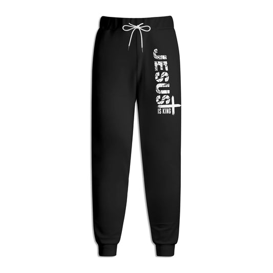 Jesus Is King Unisex Adult Joggers Christian Sweatpants