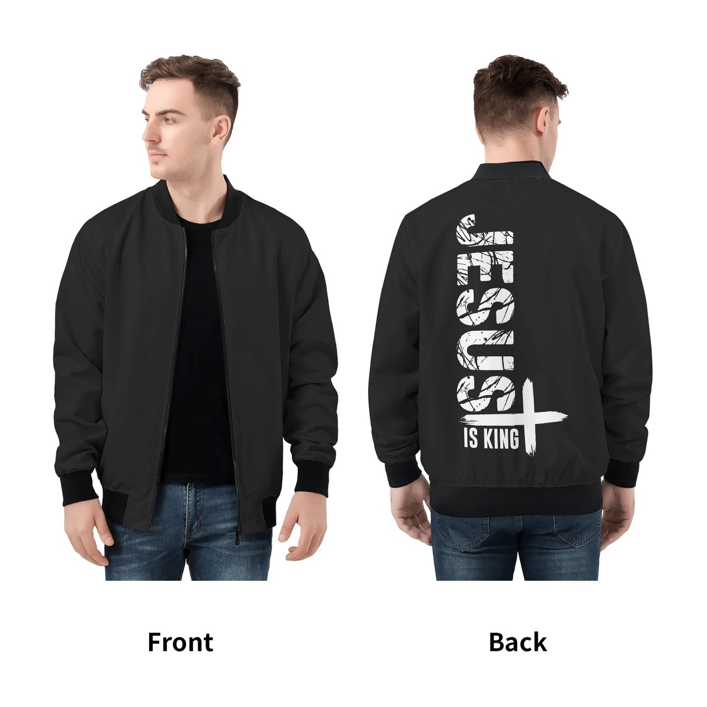 Jesus Is King Mens Christian Jacket