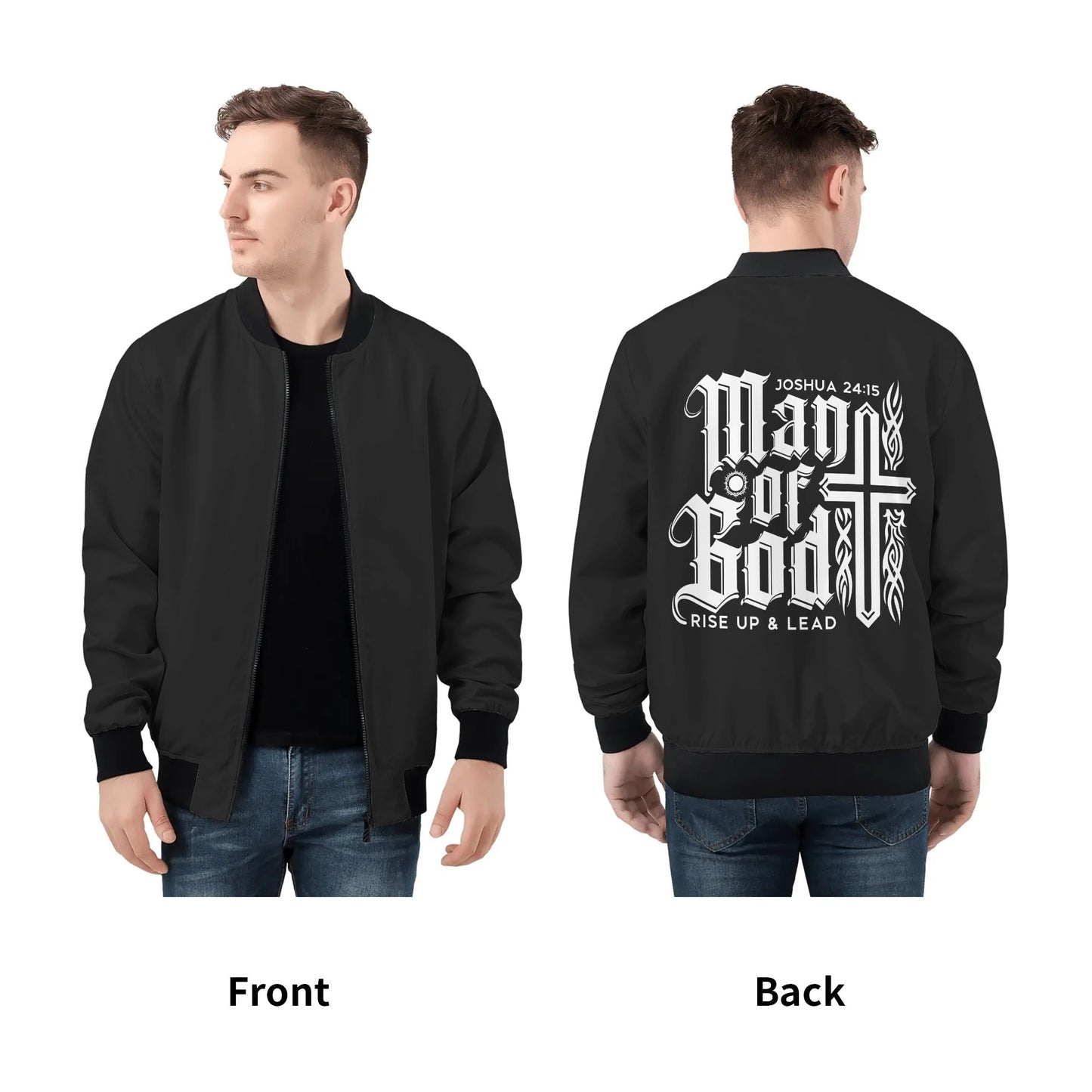 Man Of God Rise Up and Lead Mens Christian Jacket