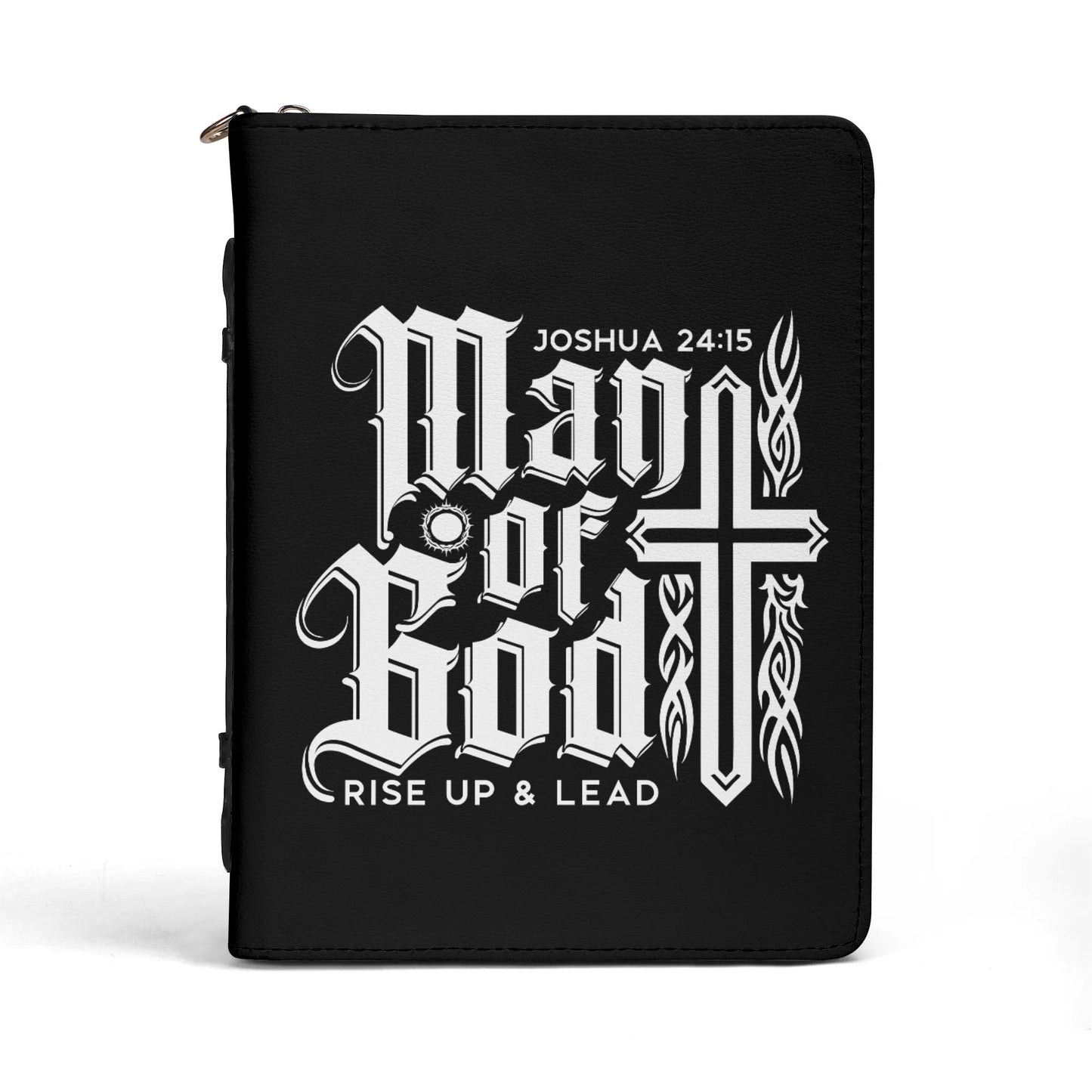 Man Of God PU Leather Christian Bible Cover With Pocket no Strap