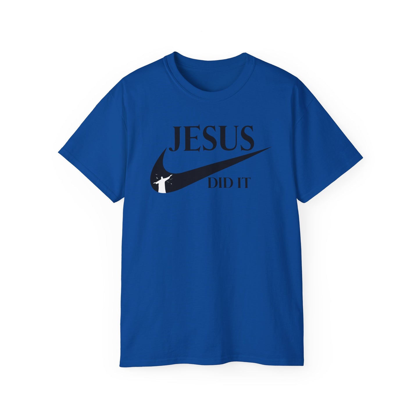 Jesus Did It (like Nike) Funny Unisex Christian Ultra Cotton Tee Printify