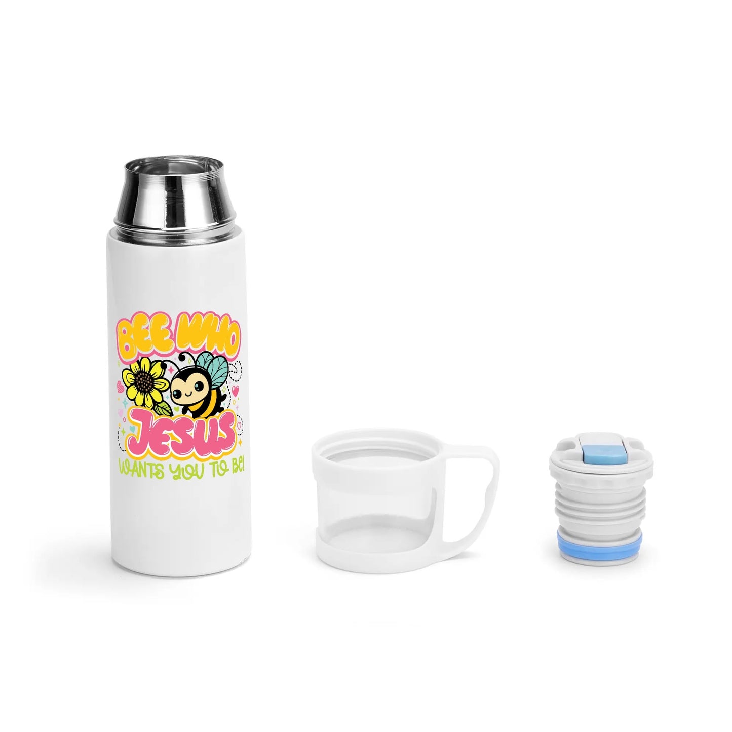 Bee Who Jesus Wants You To Be Christian Vacuum water Bottle with Cup