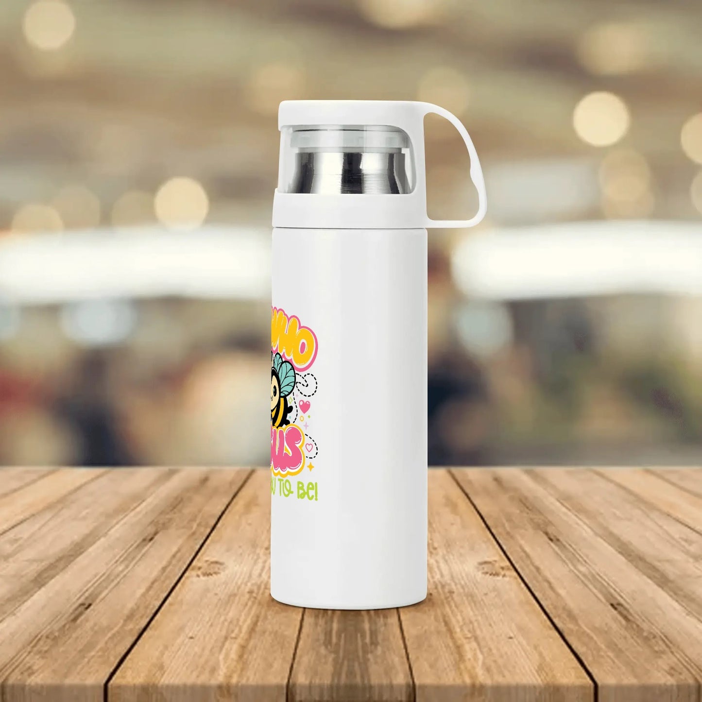 Bee Who Jesus Wants You To Be Christian Vacuum water Bottle with Cup