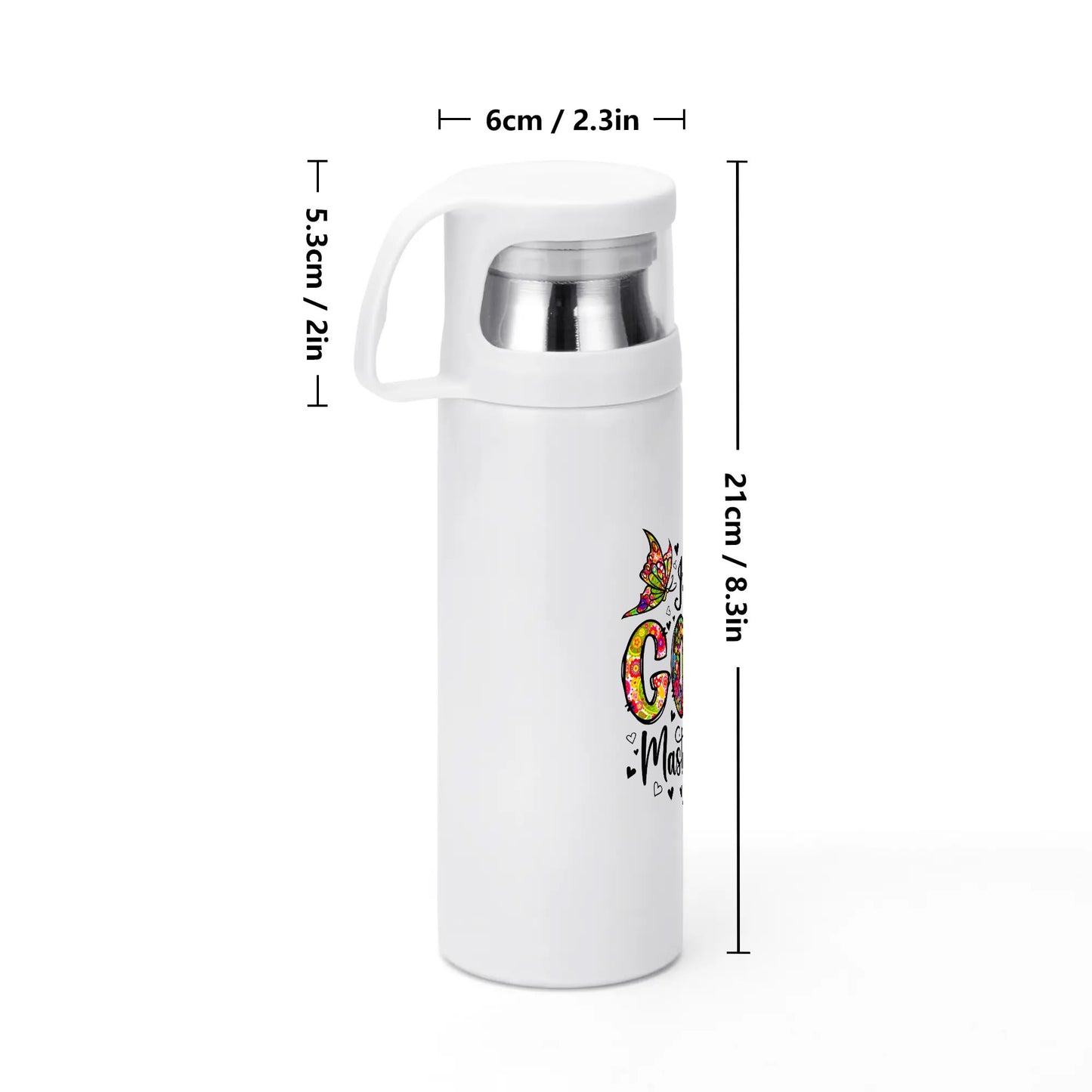 I Am Gods Masterpiece Christian Vacuum water Bottle with Cup