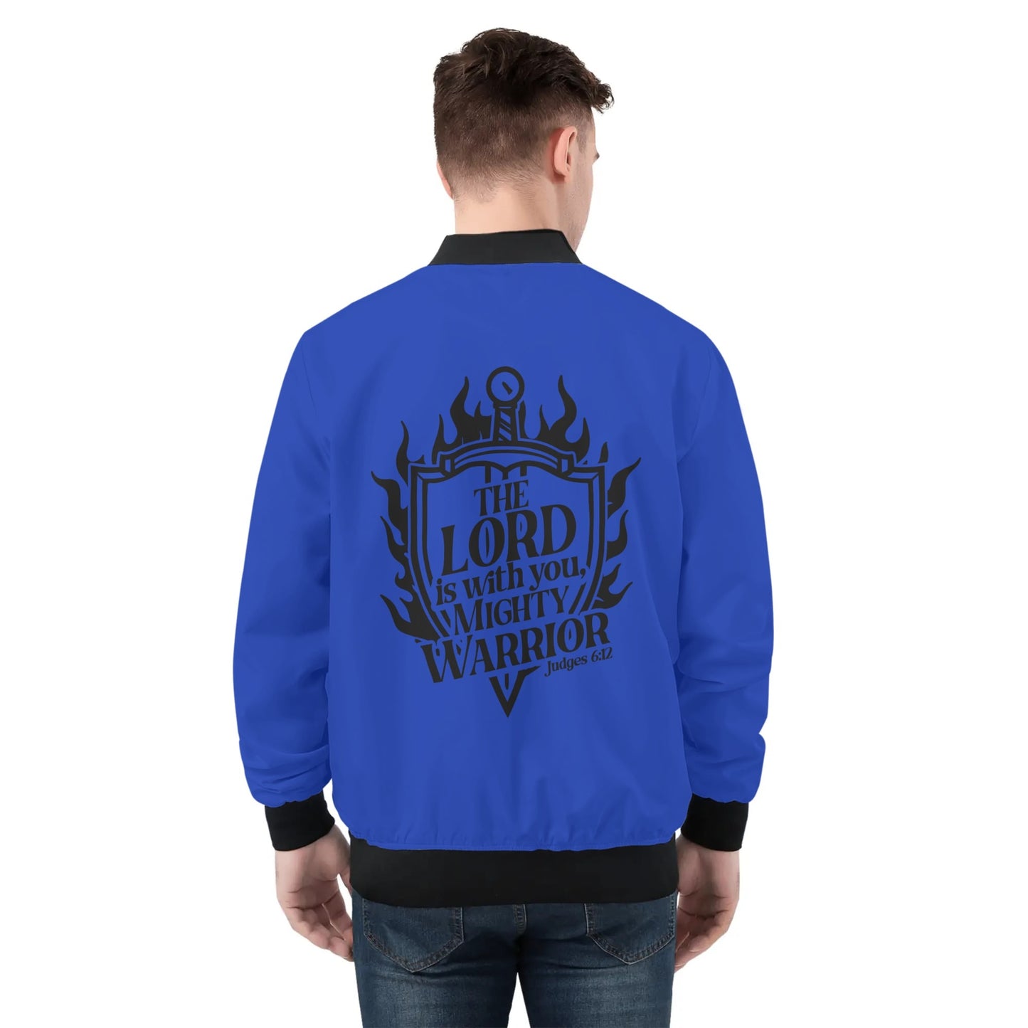 The Lord Is With You Mighty Warrior Mens Christian Jacket