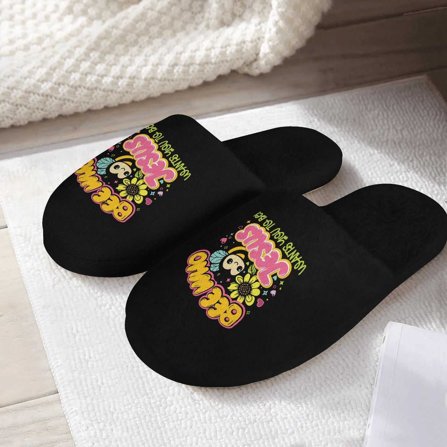 Bee Who God Wants You To Be Kids Christian Slippers