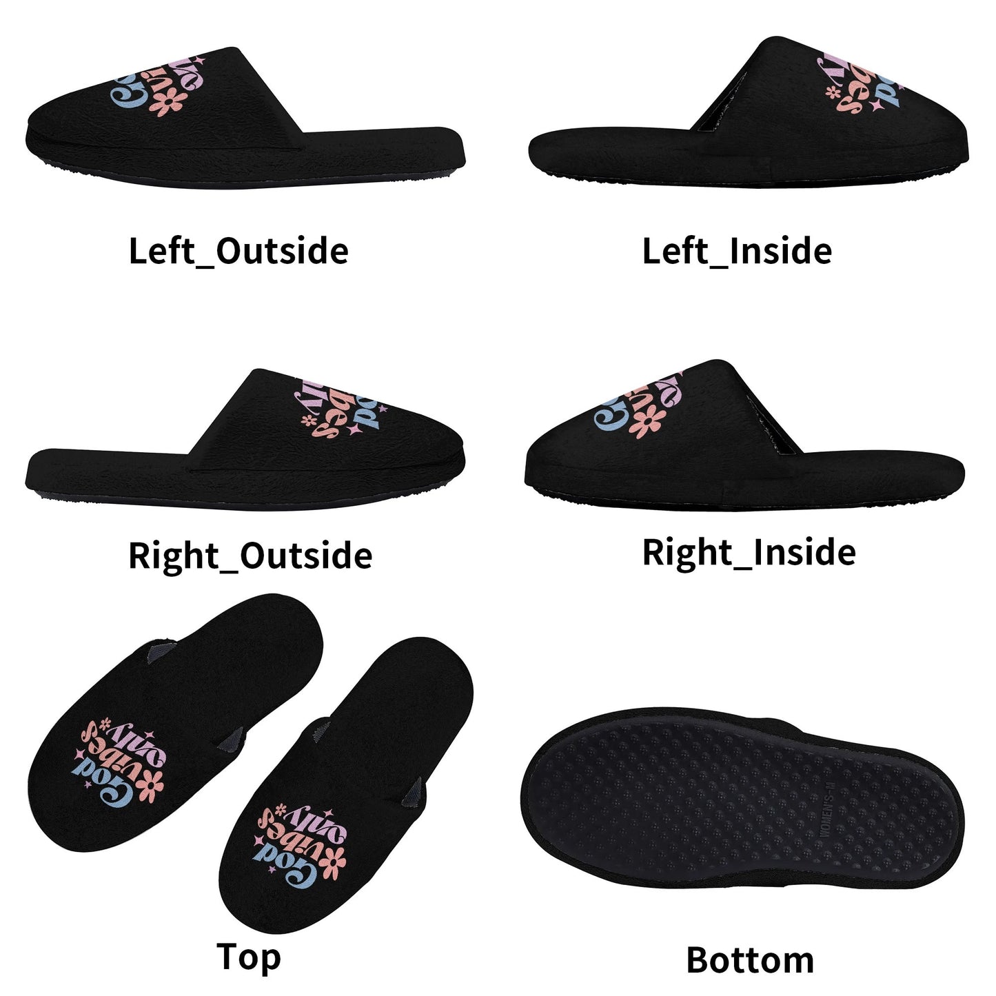 God Vibes Only Kids Christian Slippers