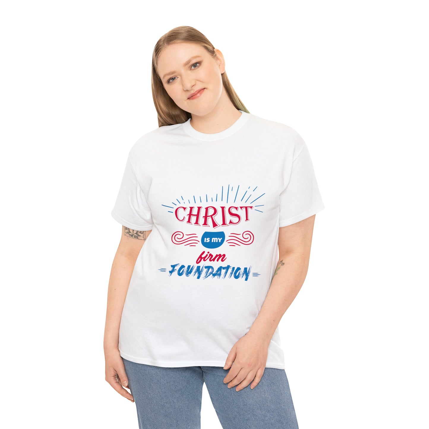 Christ Is My Firm Foundation Unisex Heavy Cotton Tee