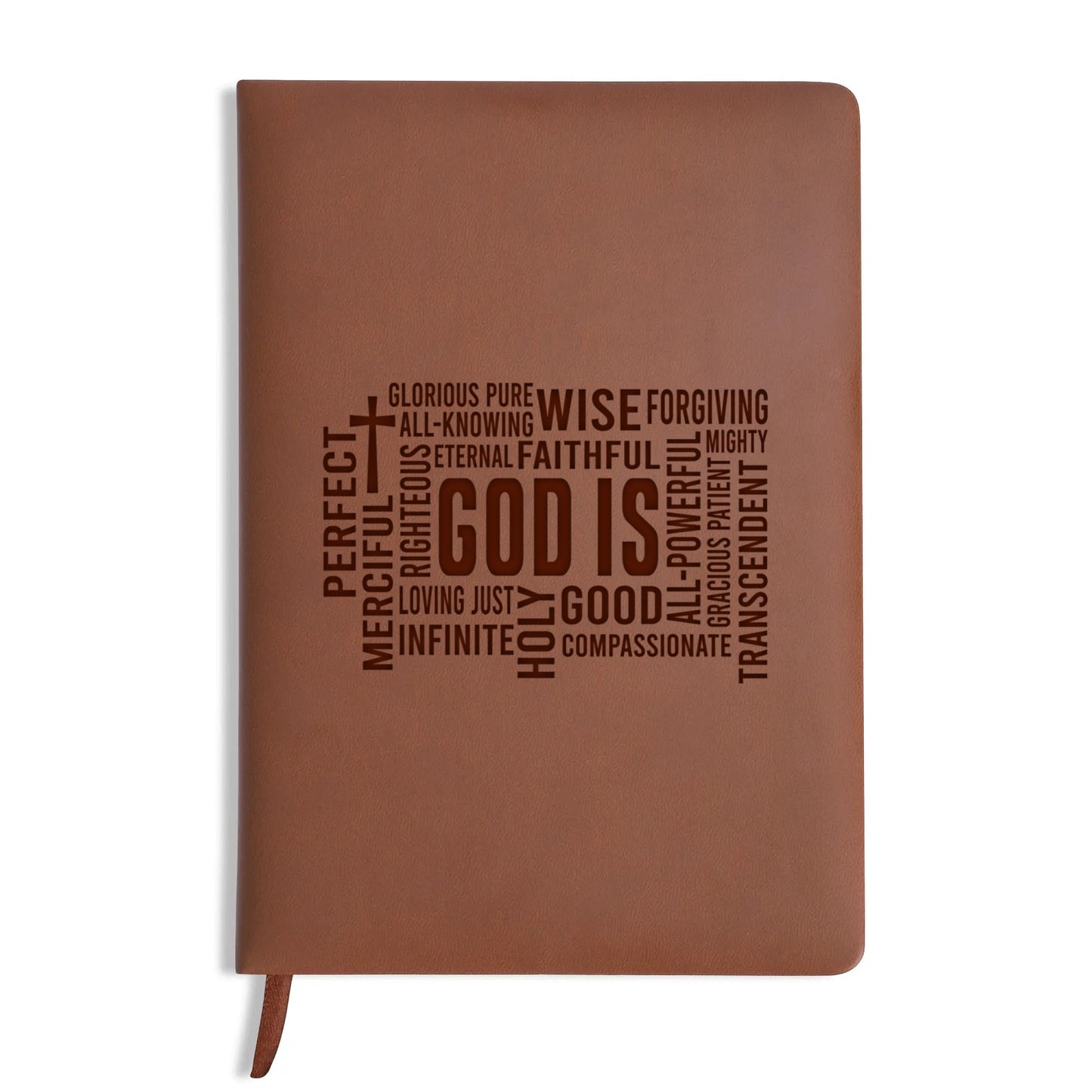 God Is Engraved Brown Christian Journal Diary Gift for Friends Family