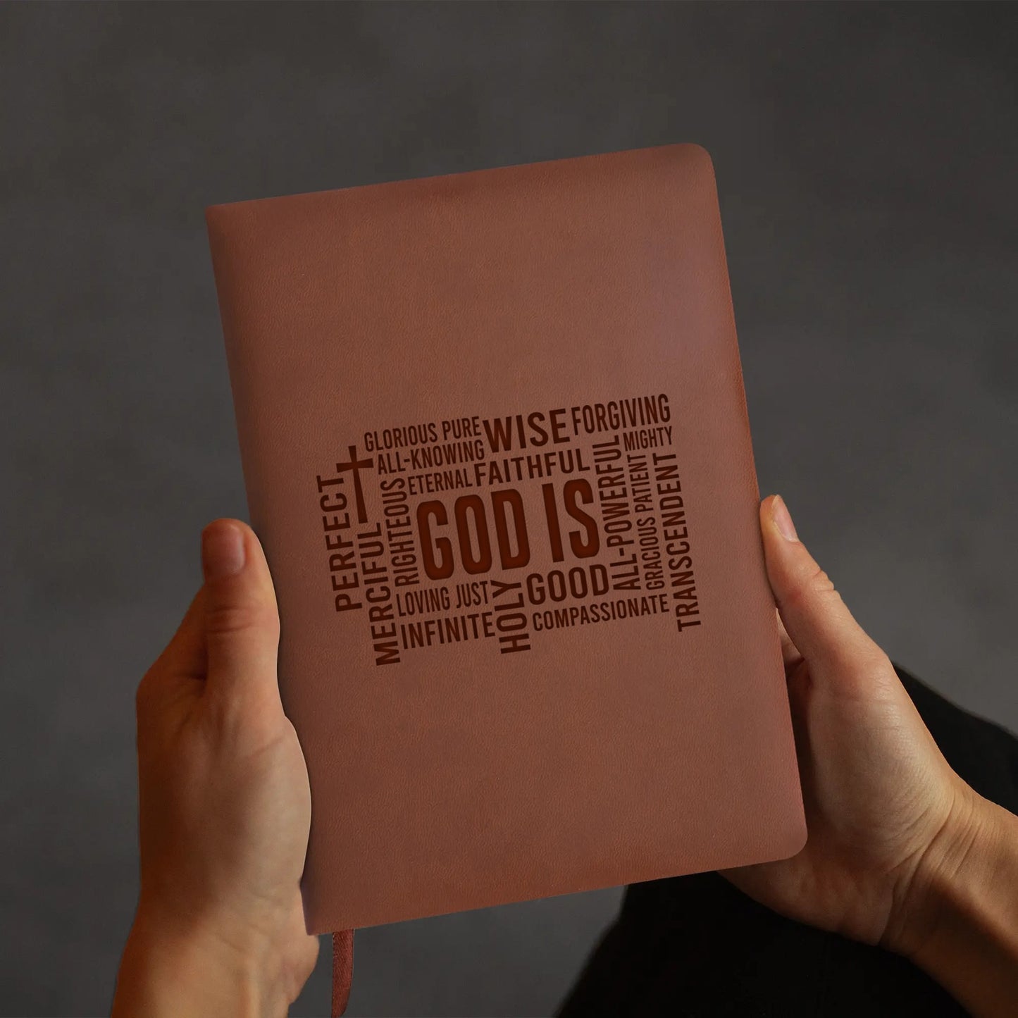 God Is Engraved Brown Christian Journal Diary Gift for Friends Family