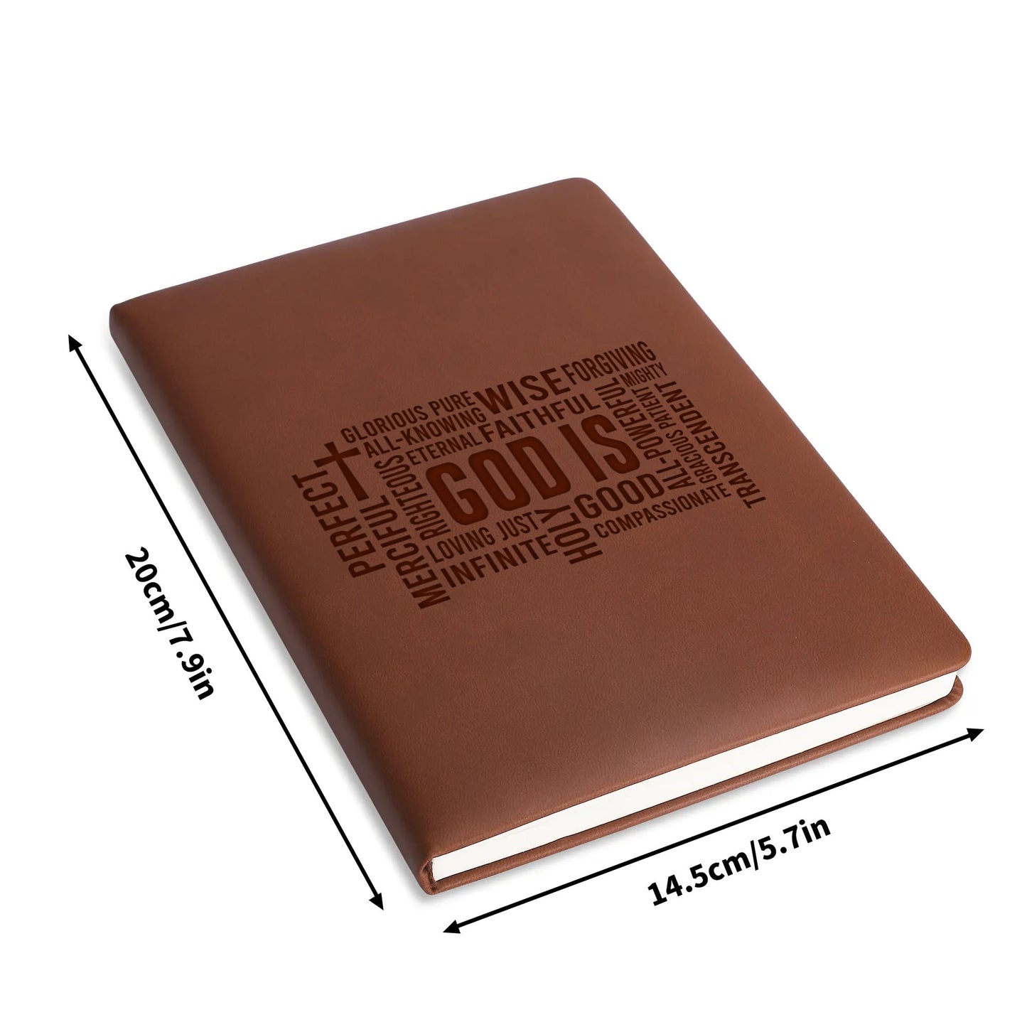 God Is Engraved Brown Christian Journal Diary Gift for Friends Family