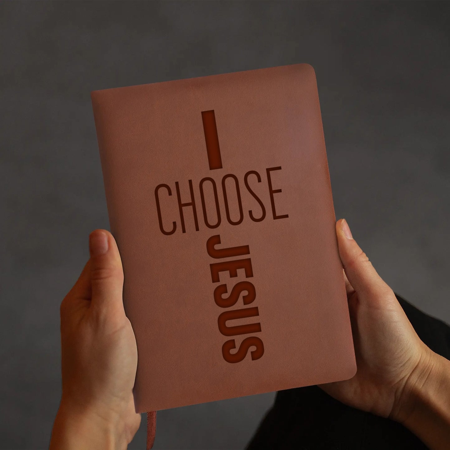 I Choose Jesus Engraved Brown Christian Journal Diary Gift for Friends Family