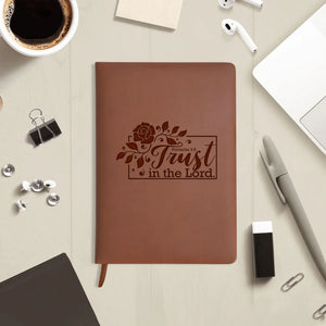 FaithCraft Engraved Christian Journal - Proverbs 3:5 Inspiration for Friends & Family - ClaimedbyGodDesigns