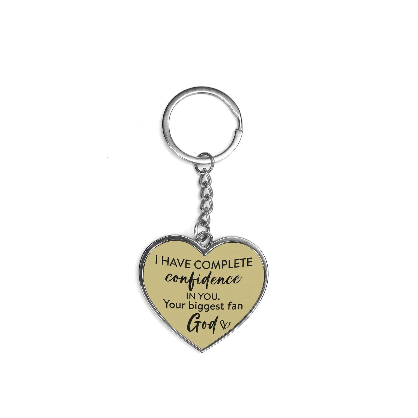 I Have Complete Confidence In You Your Biggest Fan God Double-Sided Christian Keychain for Bags Chain Car Chain for Celebration Gift