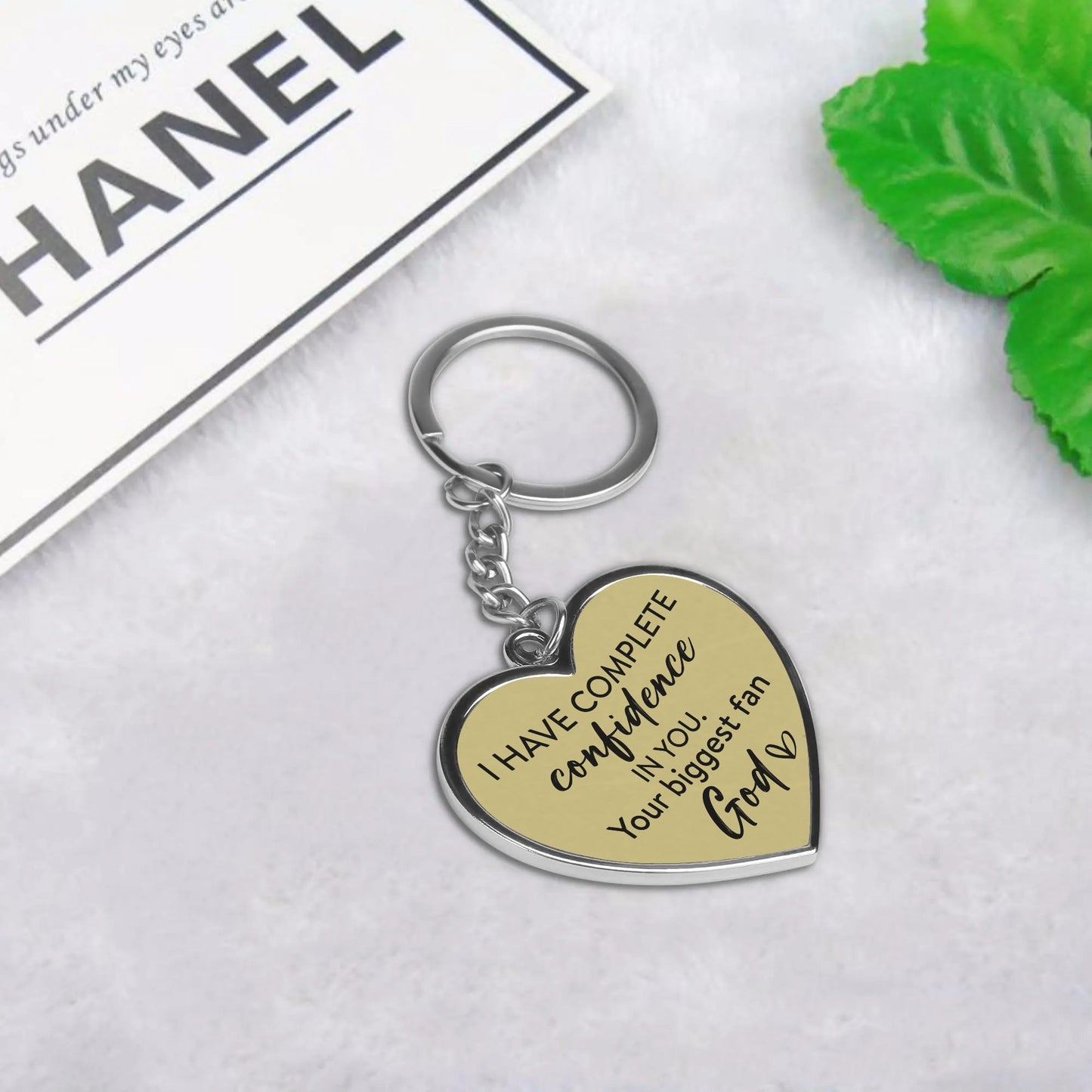 I Have Complete Confidence In You Your Biggest Fan God Double-Sided Christian Keychain for Bags Chain Car Chain for Celebration Gift