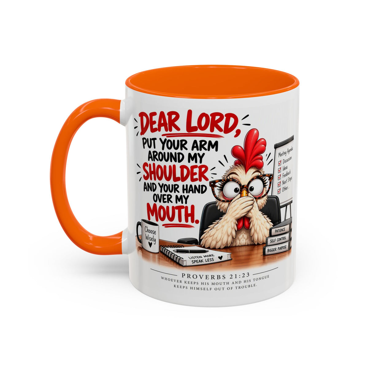 Christian Coffee Mug — "Dear Lord, Put Your Arm Around My Shoulder" Inspirational Ceramic Mug