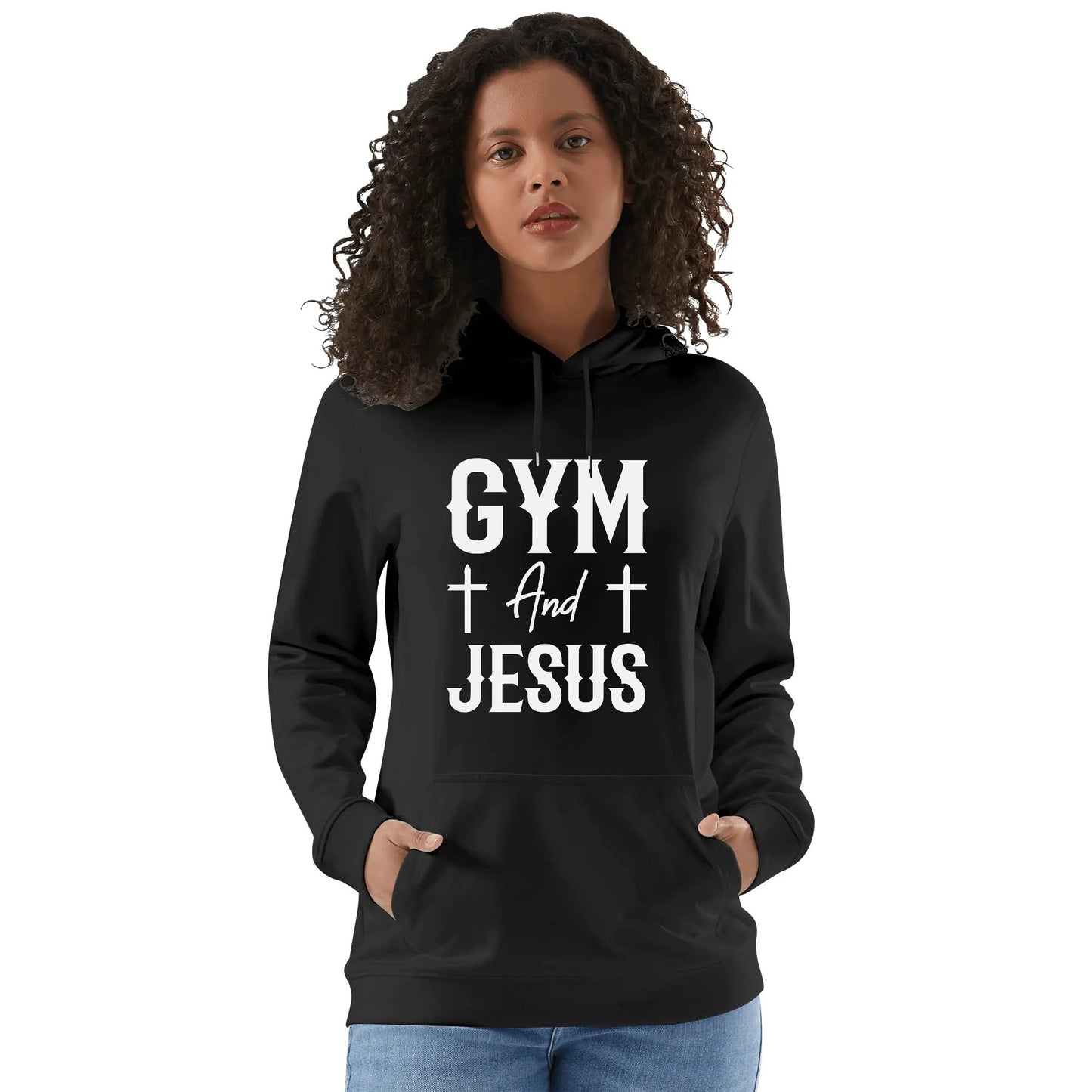 Gym And Jesus Unisex Christian Gym Hooded Sweatshirt