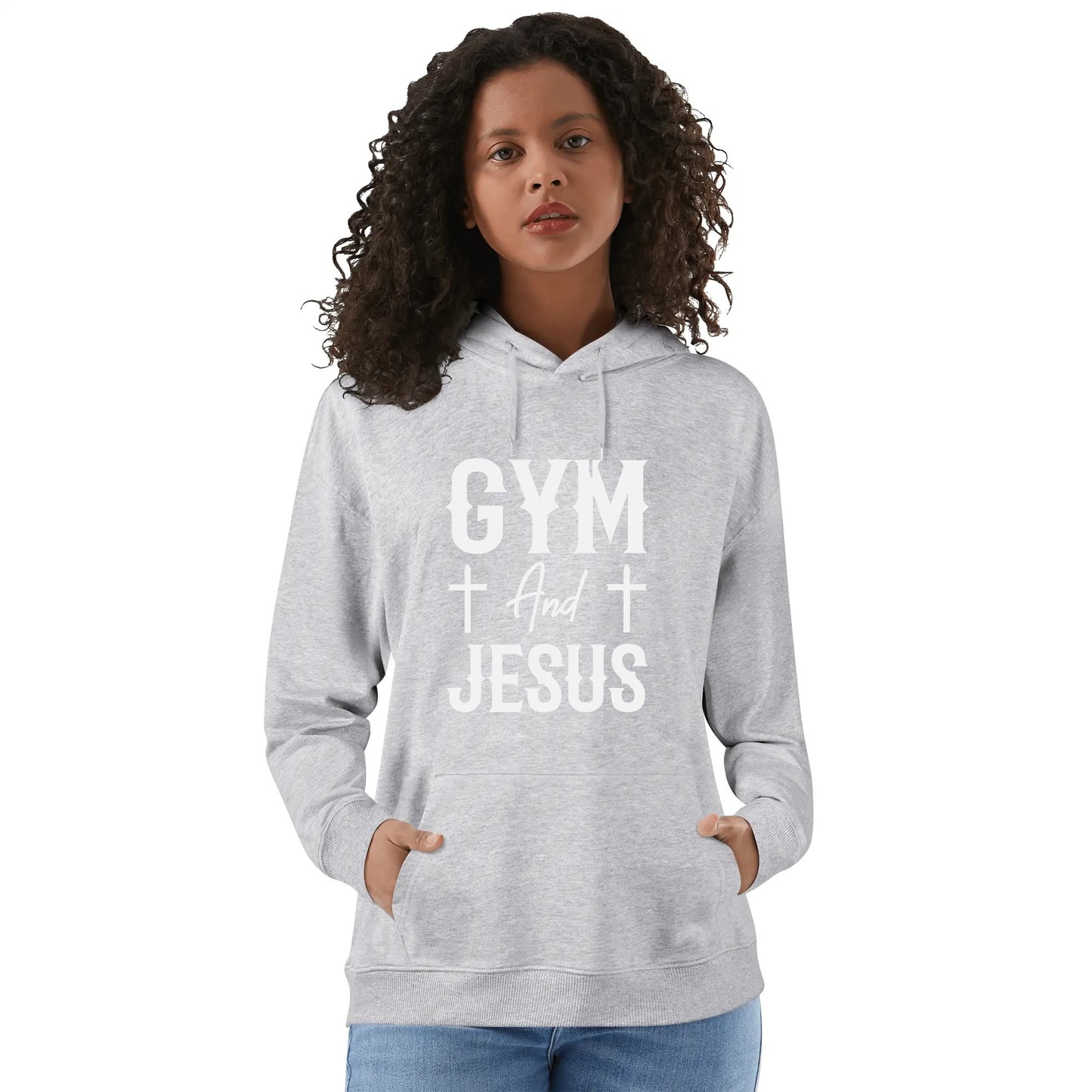 Gym And Jesus Unisex Christian Gym Hooded Sweatshirt