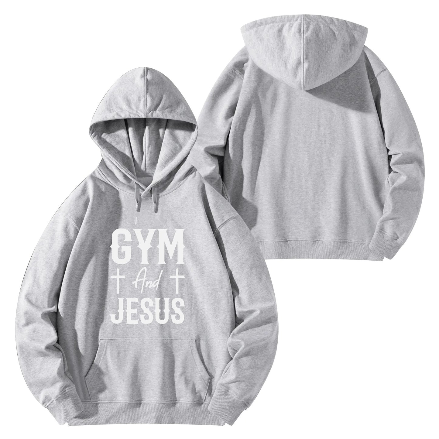 Gym And Jesus Unisex Christian Gym Hooded Sweatshirt