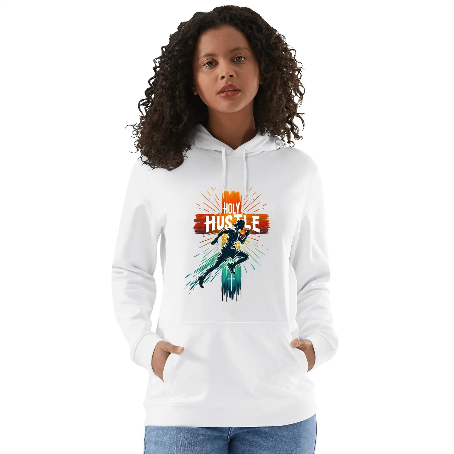 Holy Hustle  Unisex Christian Gym Hooded Sweatshirt