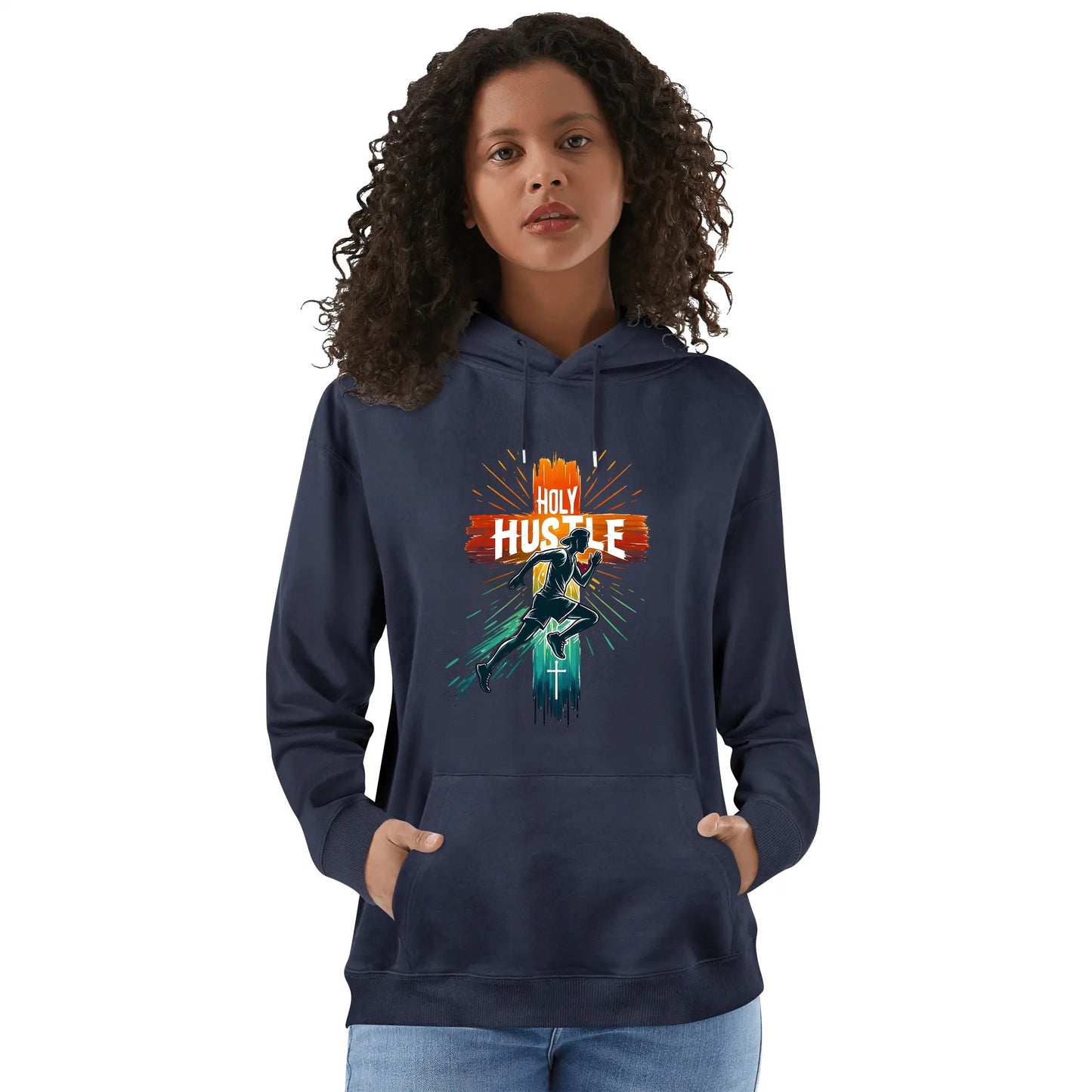 Holy Hustle  Unisex Christian Gym Hooded Sweatshirt