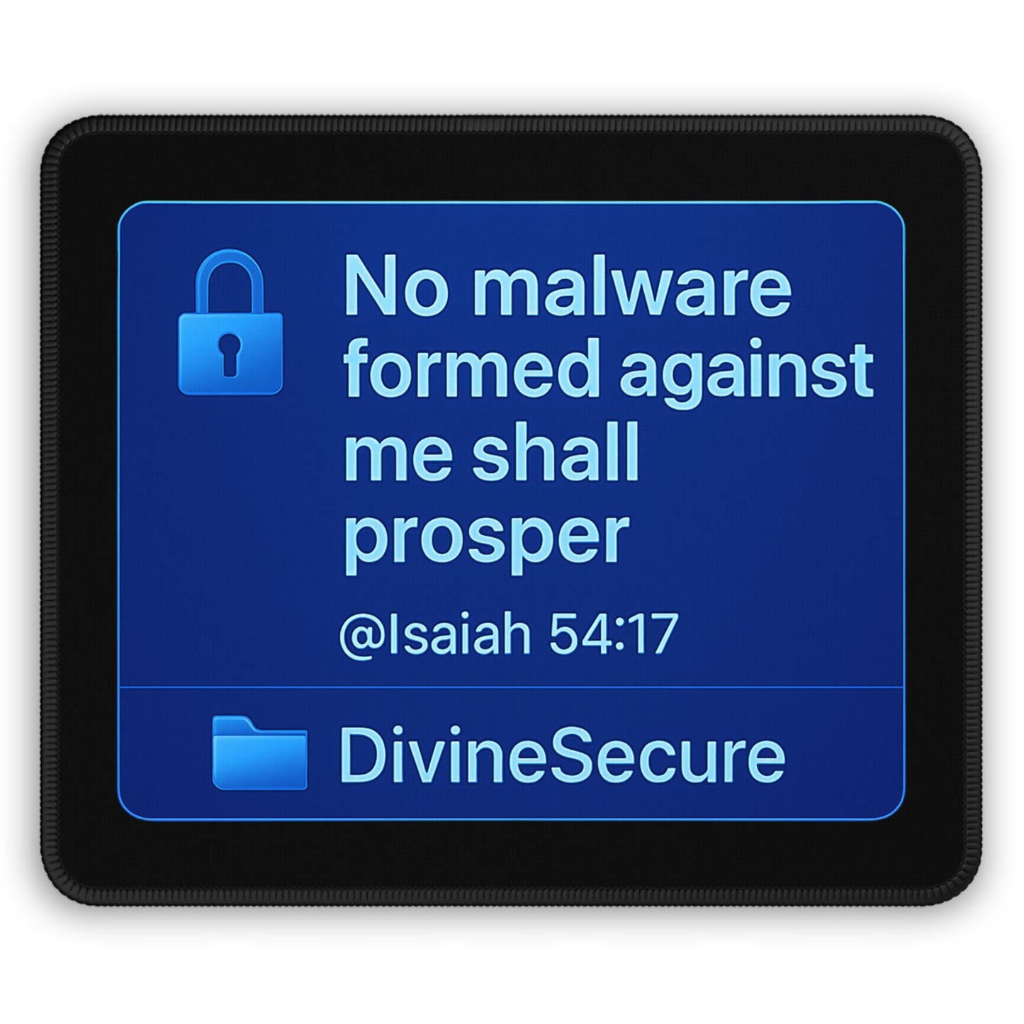 Inspirational Gaming Mouse Pad - Perfect for Gamers, Gift Ideas, Office Desk Accessories, Motivational Decor, Cybersecurity Enthusiasts - ClaimedbyGodDesigns