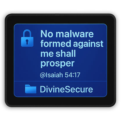 Inspirational Gaming Mouse Pad - Perfect for Gamers, Gift Ideas, Office Desk Accessories, Motivational Decor, Cybersecurity Enthusiasts - ClaimedbyGodDesigns