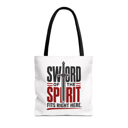 Sword of the Spirit Tote Bag — Christian Faith Inspirational Canvas Tote - ClaimedbyGodDesigns