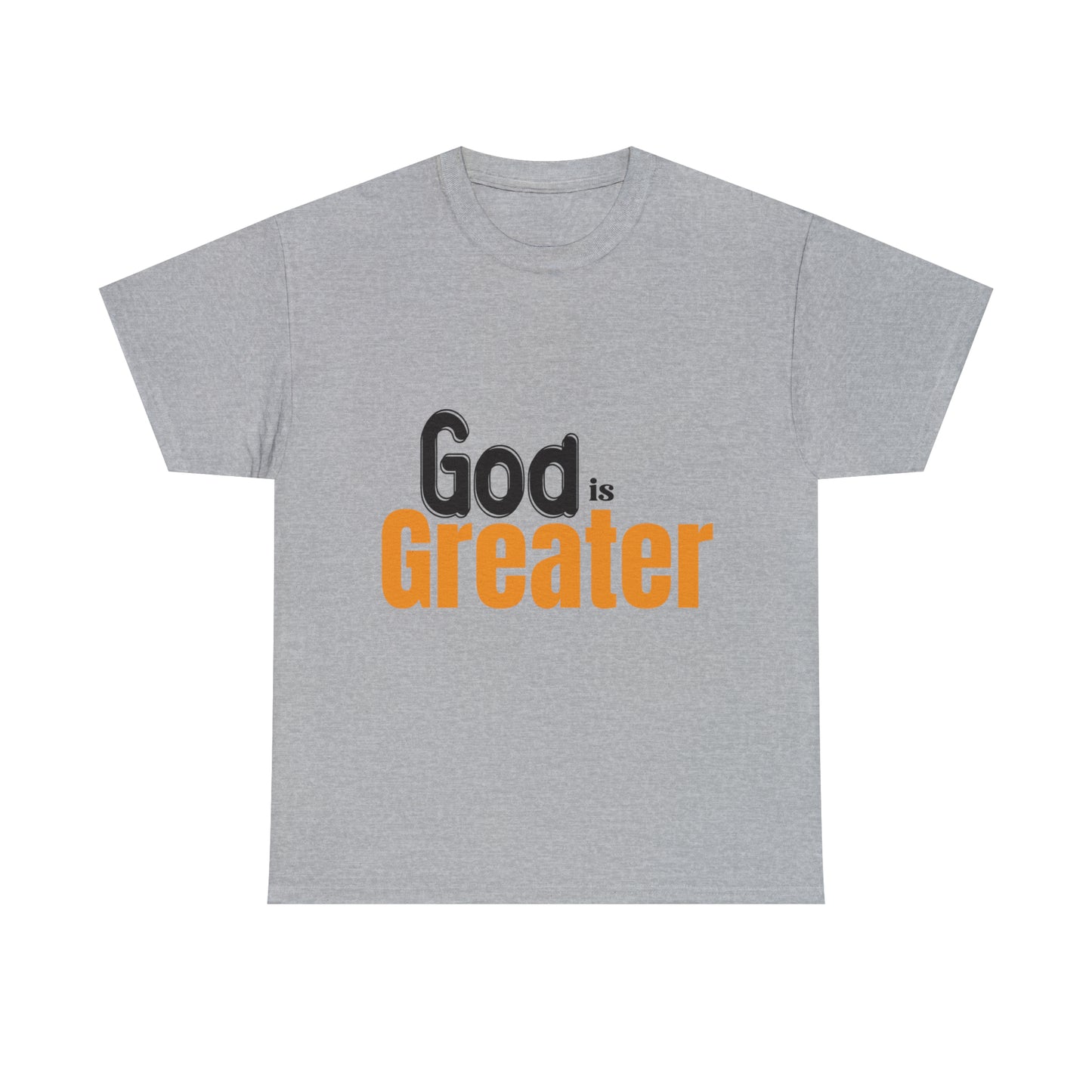 God Is Greater Unisex Heavy Cotton Tee Printify