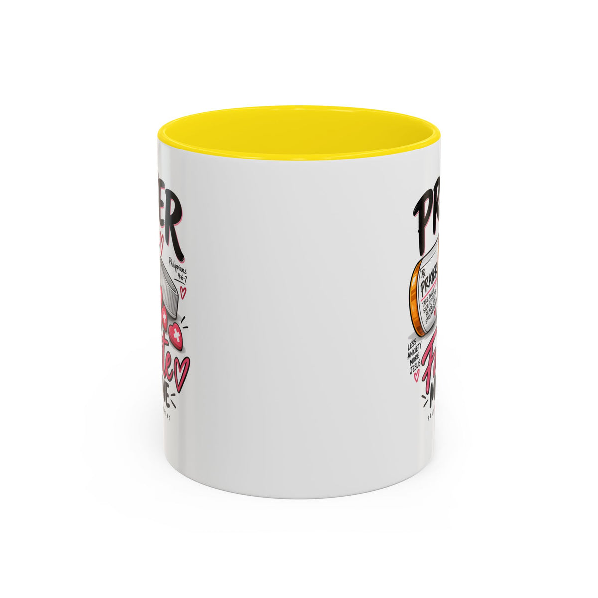 Prayer Is My Favorite Medicine Accent Coffee Mug – Inspirational Religious Gift