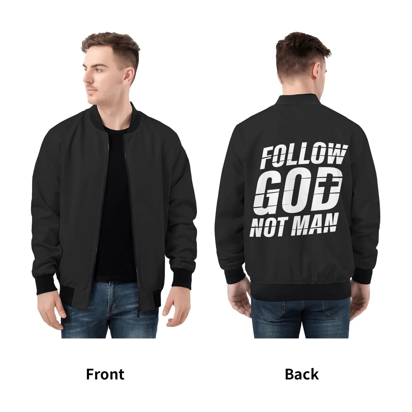 Follow God Not Man Mens Christian Jacket