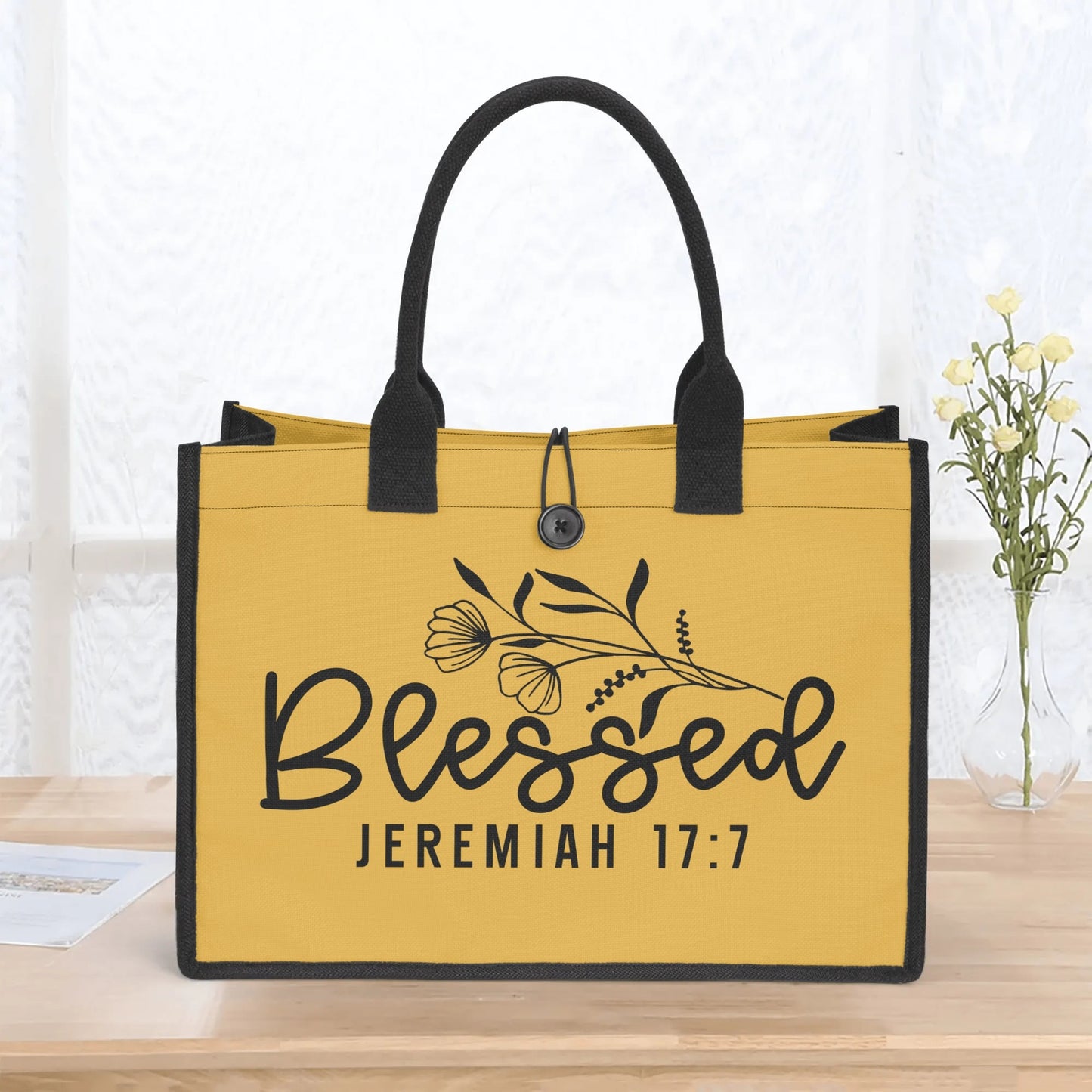 Blessed Christian Premium Canvas Tote Bag（3 layers）